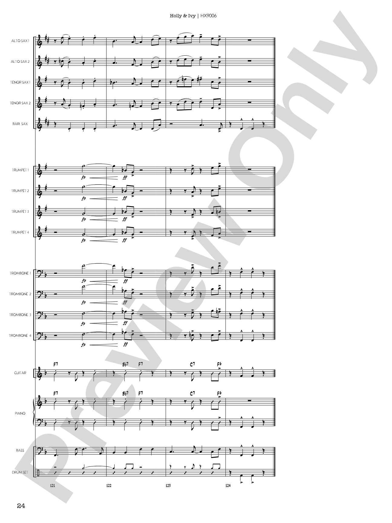 Holly & Ivy: Jazz Ensemble Conductor Score & Parts