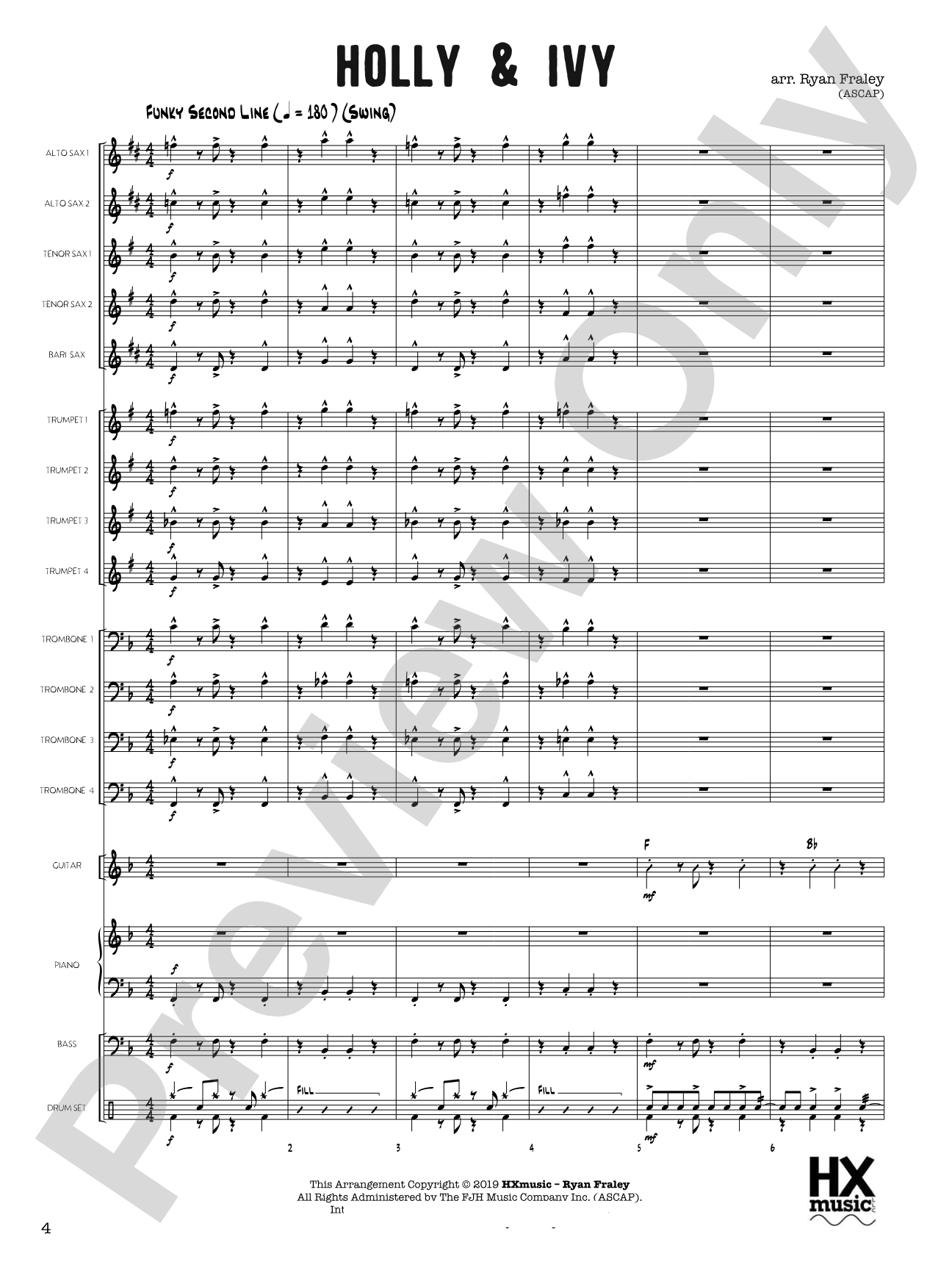 Holly & Ivy: Jazz Ensemble Conductor Score & Parts