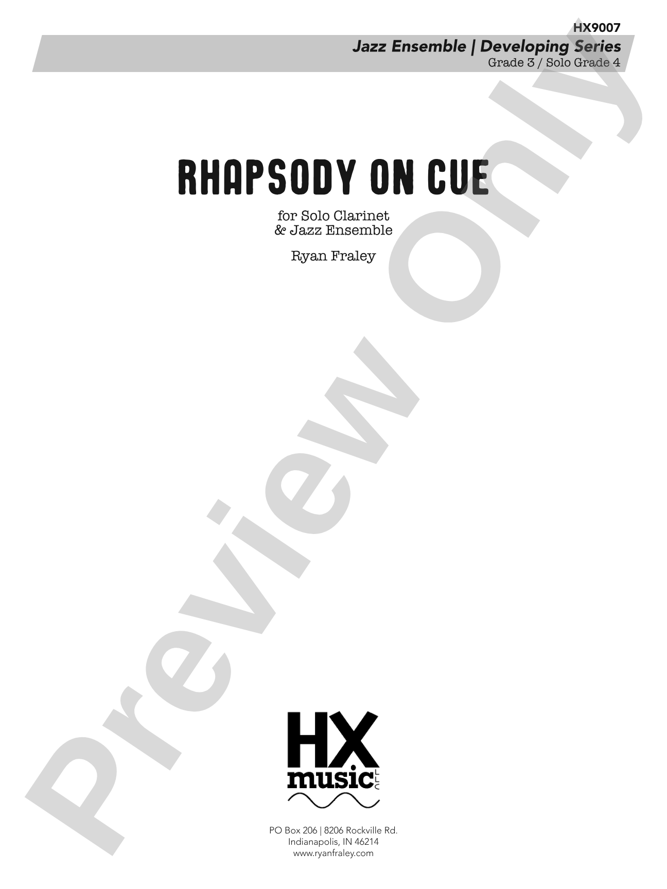Rhapsody on Cue: Score