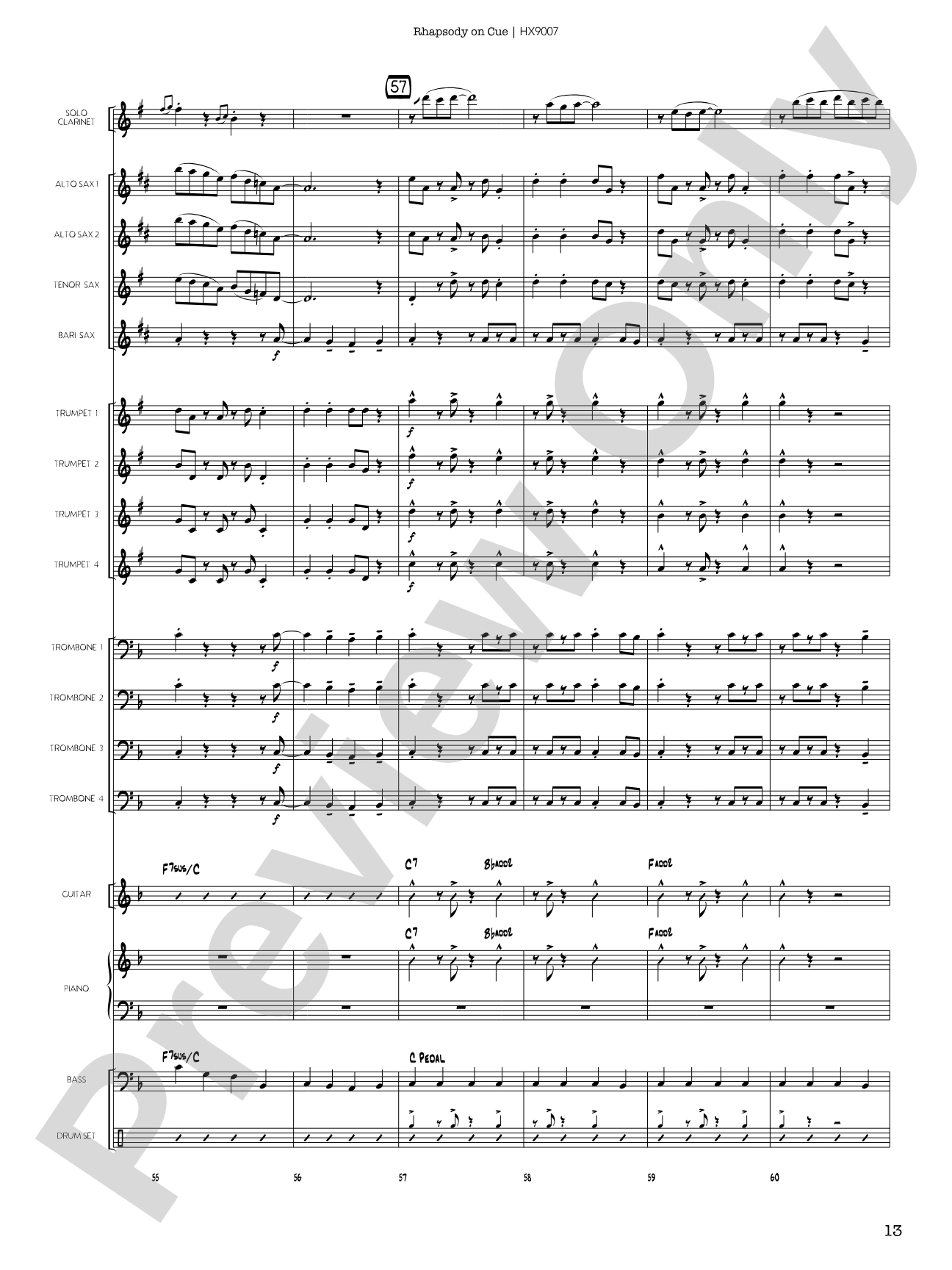 Rhapsody on Cue: Score