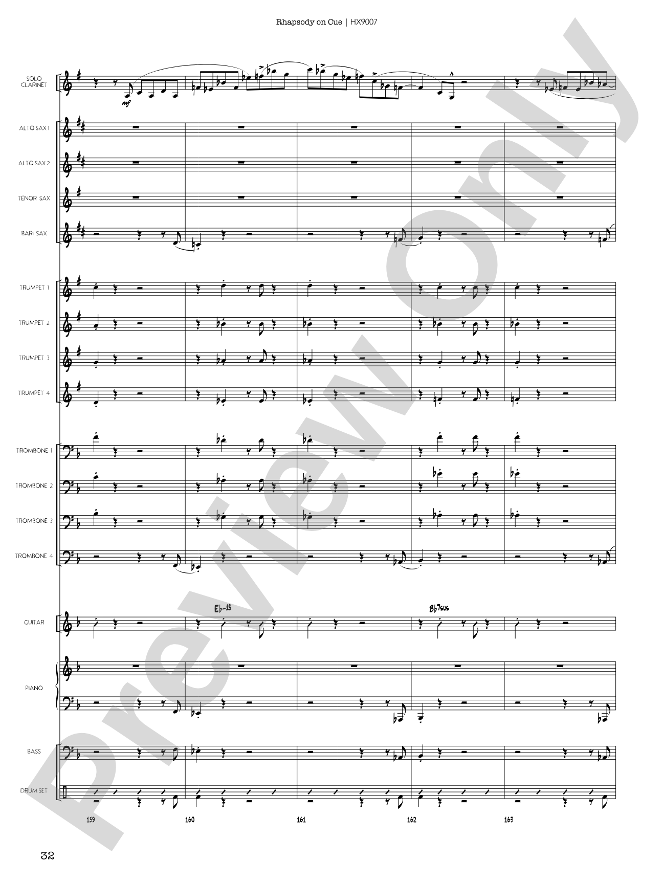 Rhapsody on Cue: Score