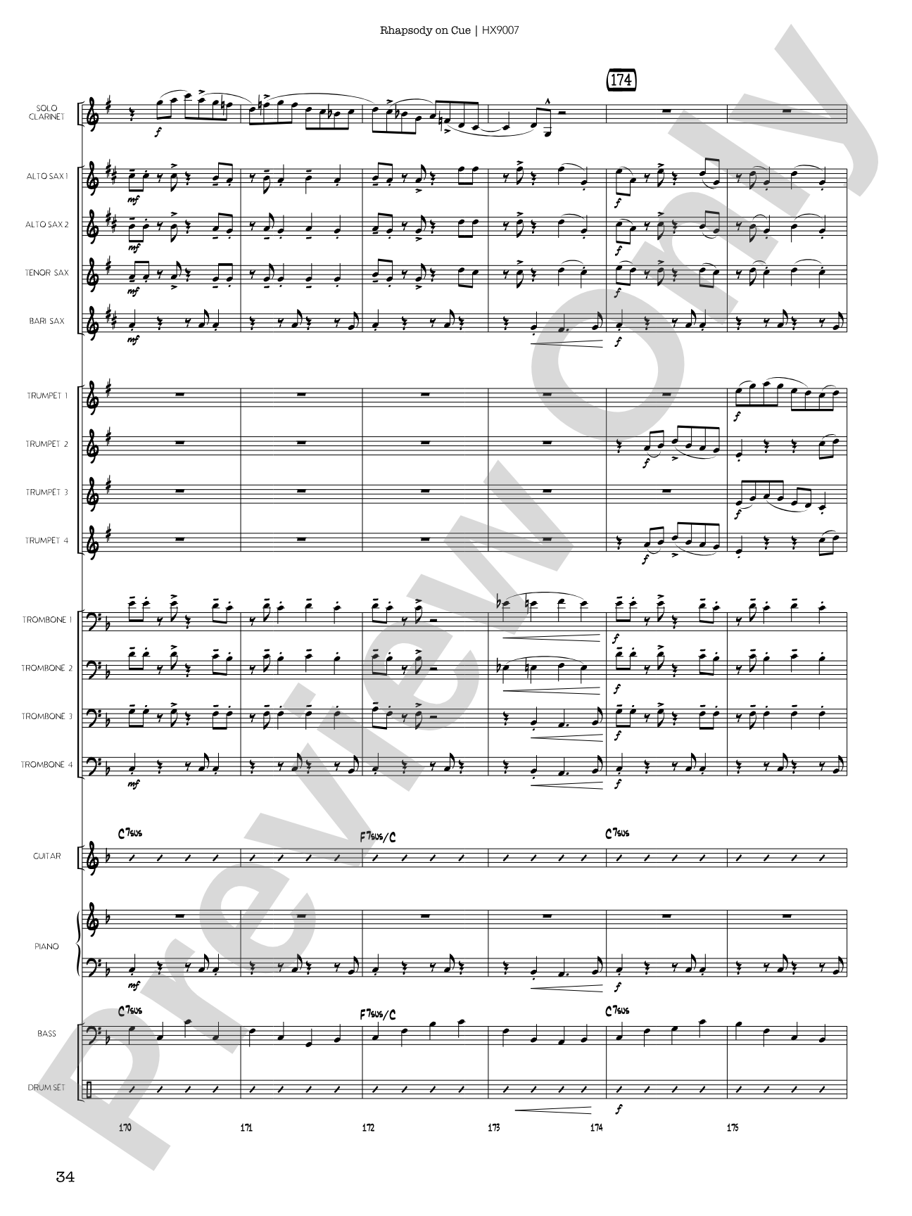 Rhapsody on Cue: Score