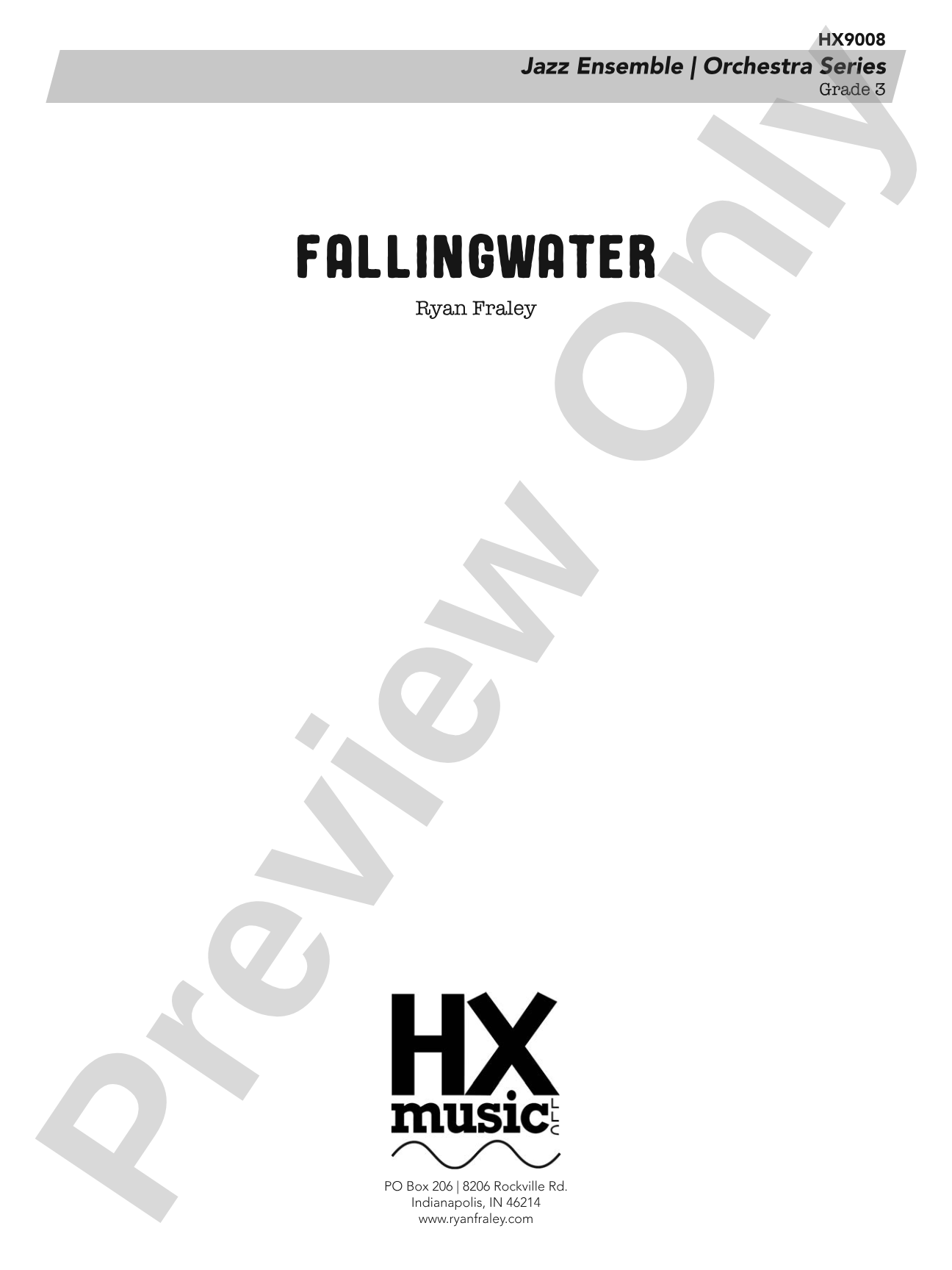 Fallingwater: Jazz Ensemble Conductor Score & Parts