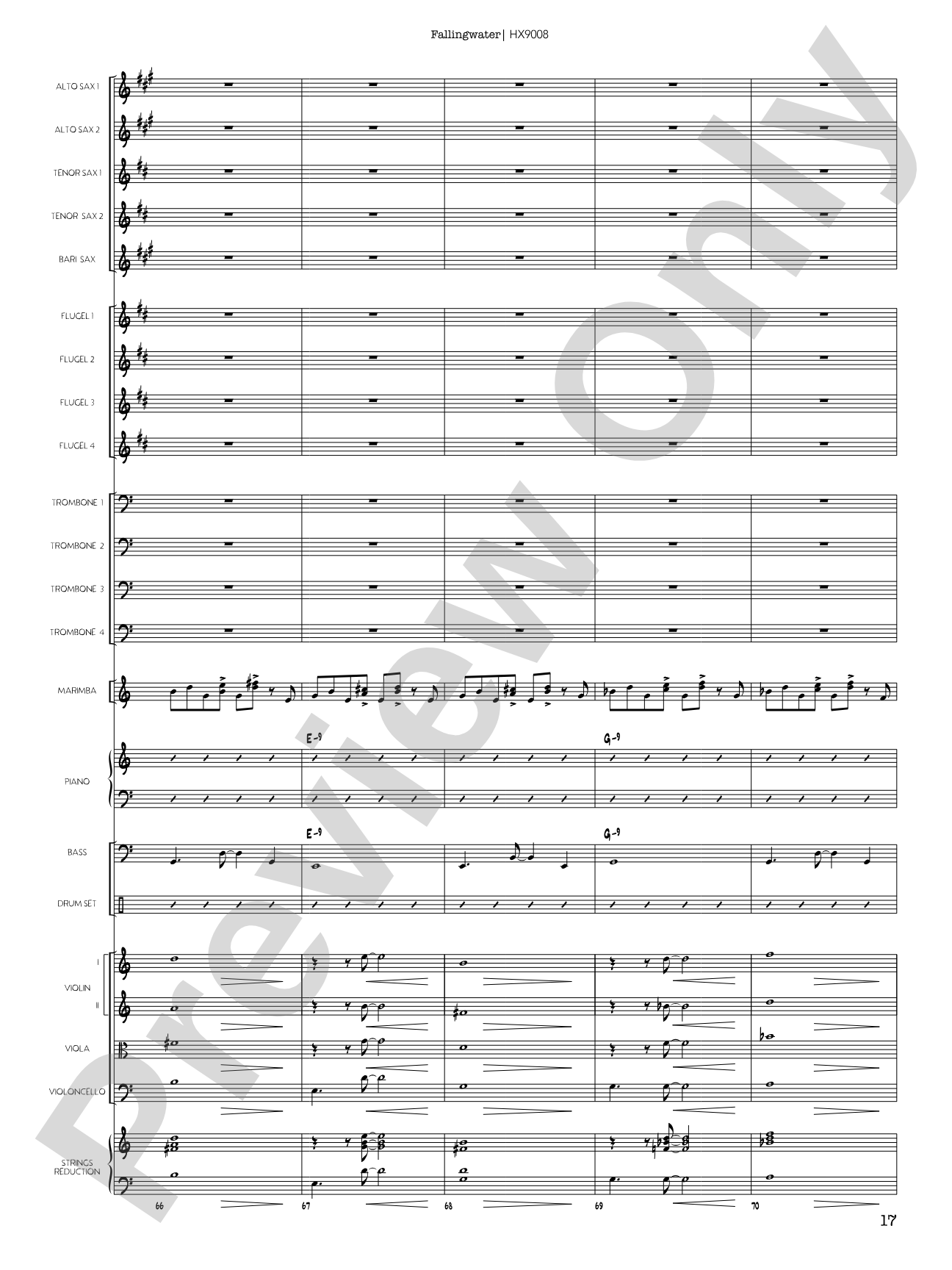 Fallingwater: Jazz Ensemble Conductor Score & Parts