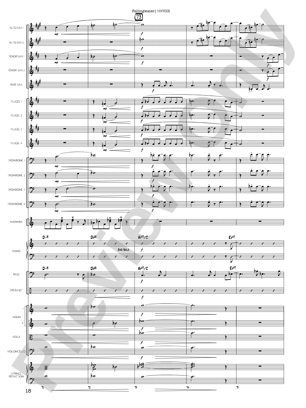Fallingwater: Jazz Ensemble Conductor Score & Parts