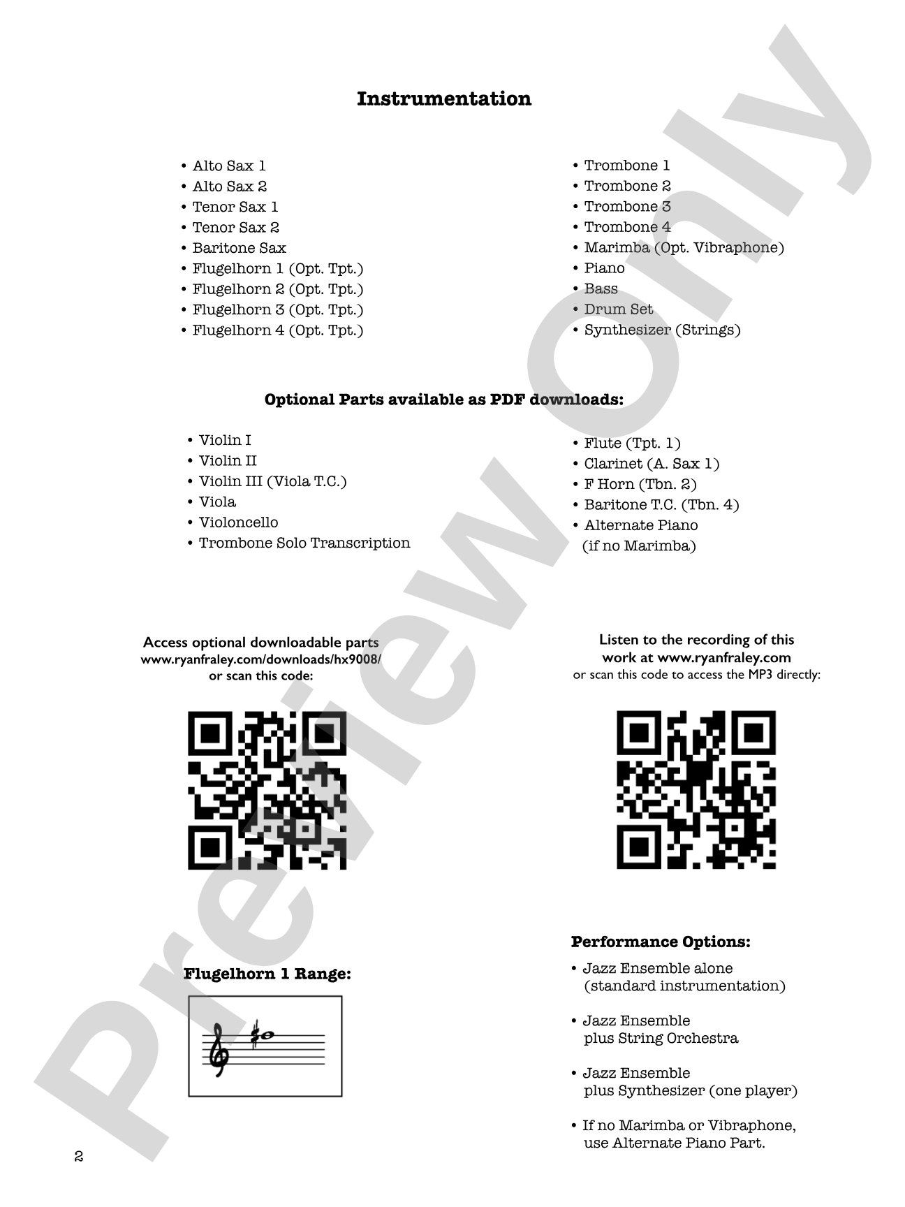 Fallingwater: Jazz Ensemble Conductor Score & Parts