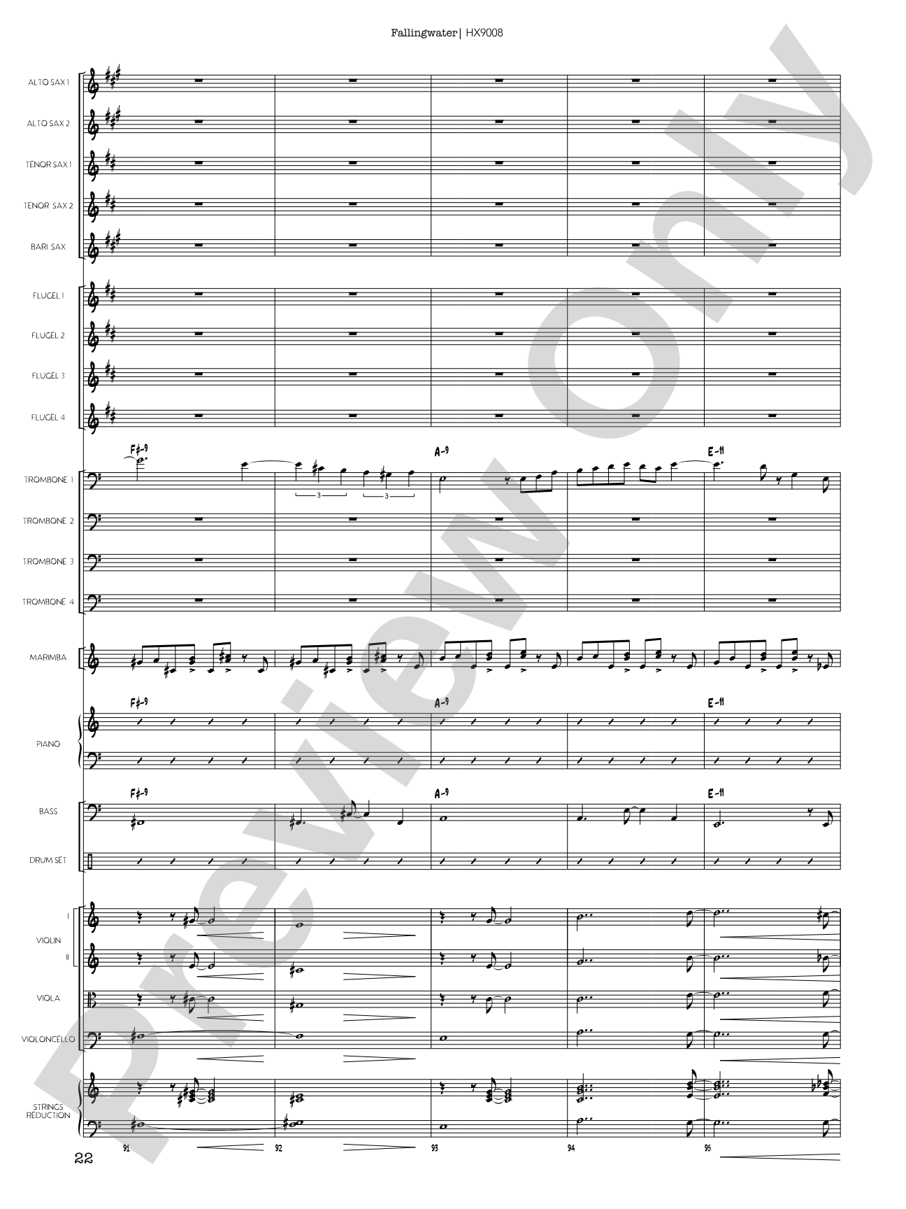Fallingwater: Jazz Ensemble Conductor Score & Parts