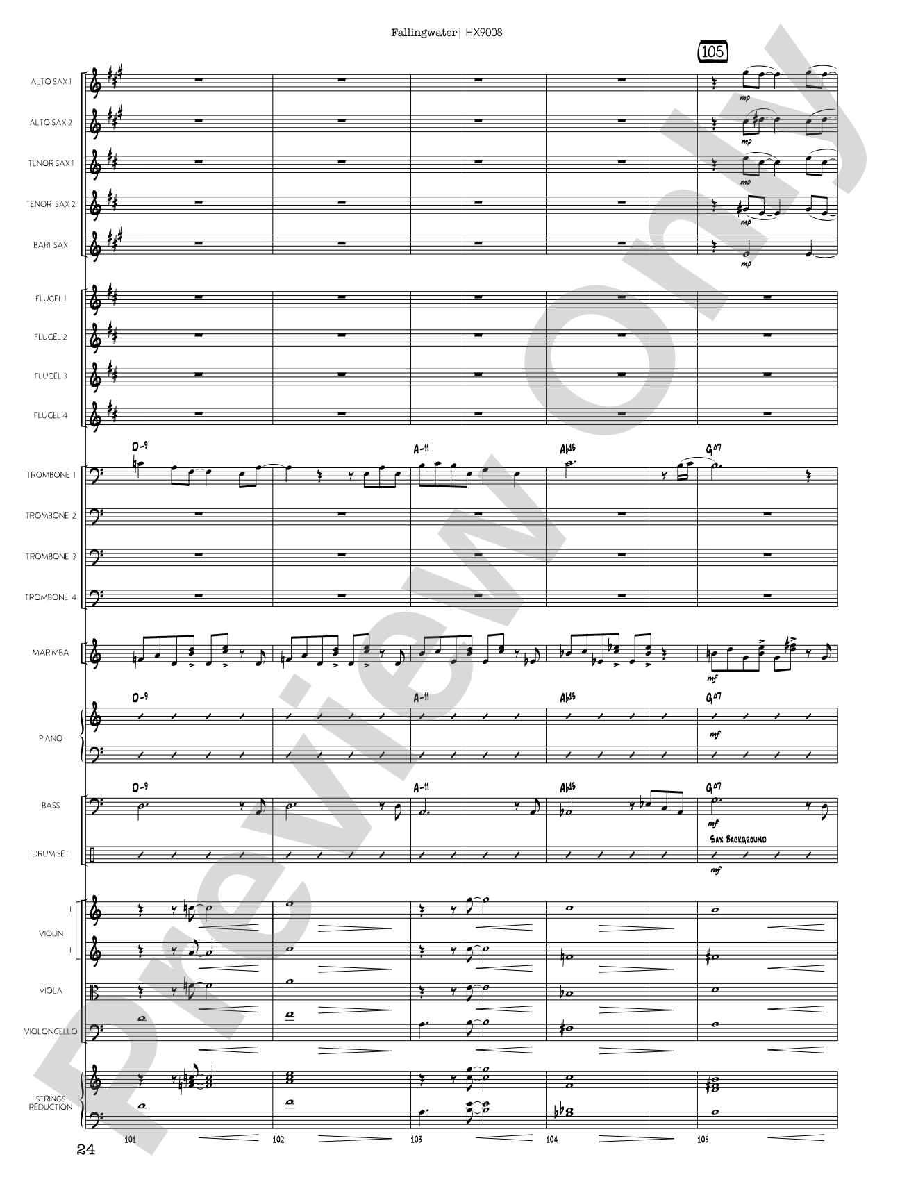 Fallingwater: Jazz Ensemble Conductor Score & Parts