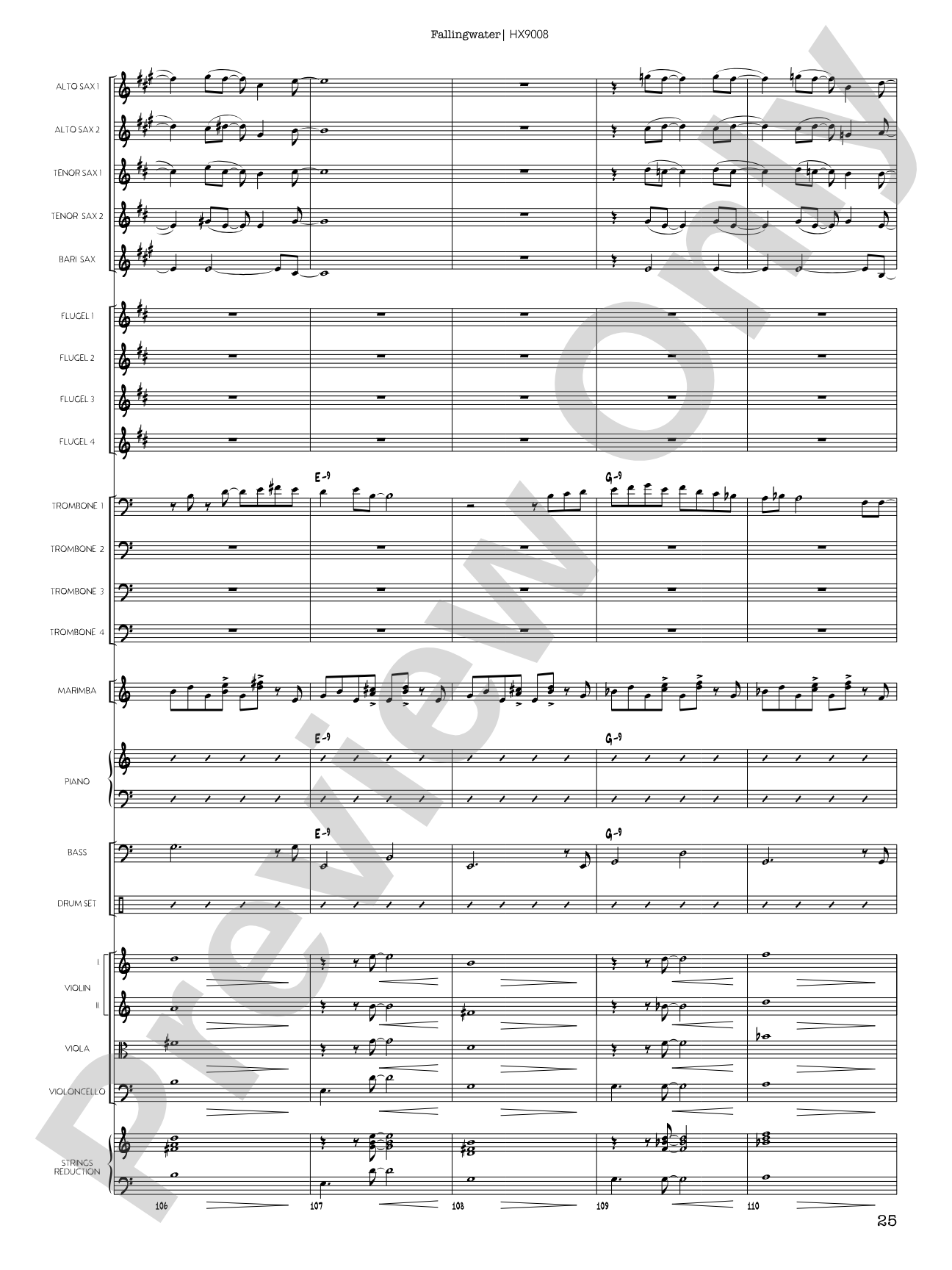 Fallingwater: Jazz Ensemble Conductor Score & Parts