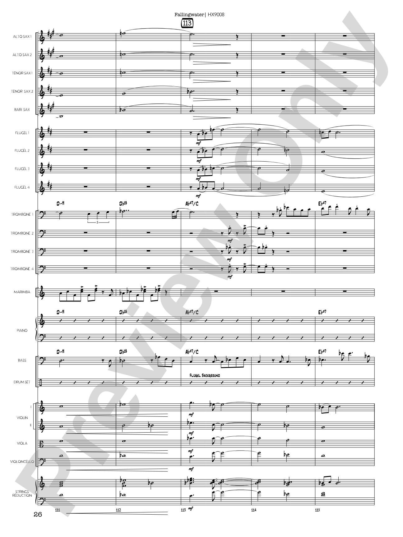 Fallingwater: Jazz Ensemble Conductor Score & Parts
