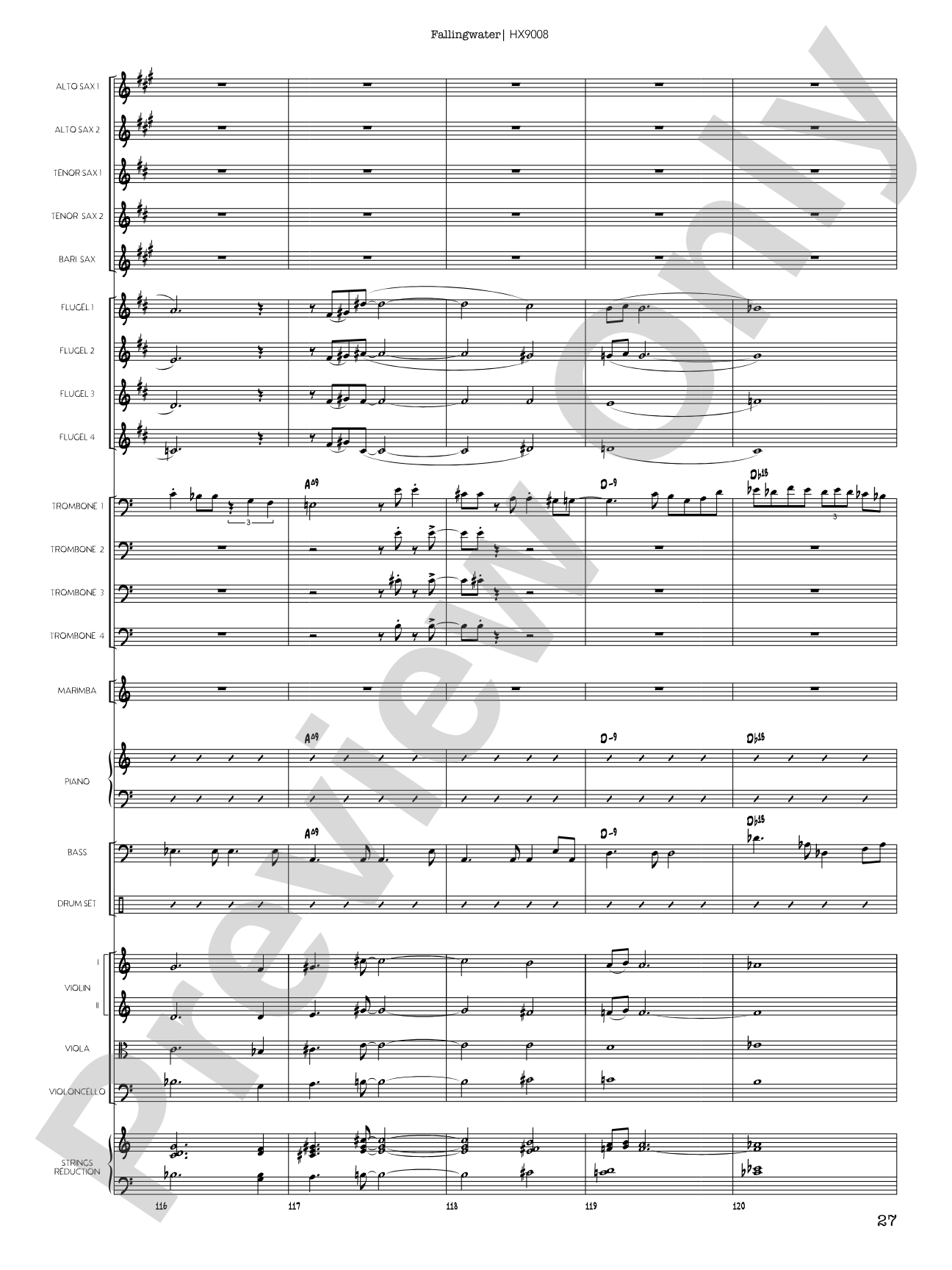 Fallingwater: Jazz Ensemble Conductor Score & Parts