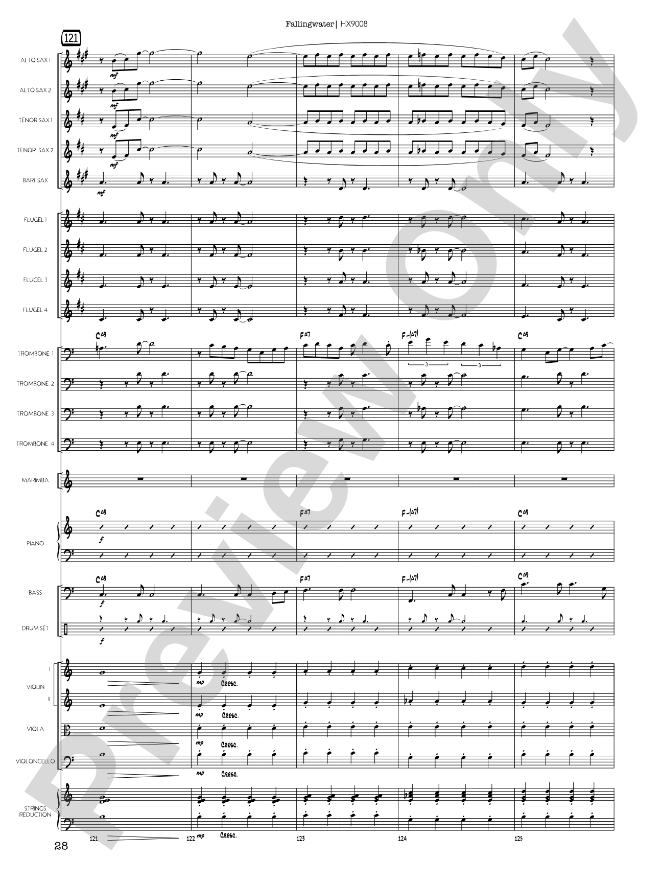 Fallingwater: Jazz Ensemble Conductor Score & Parts