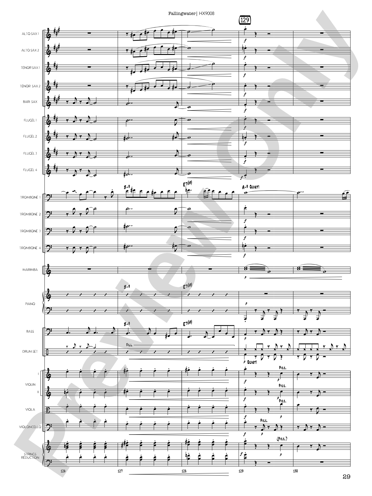 Fallingwater: Jazz Ensemble Conductor Score & Parts