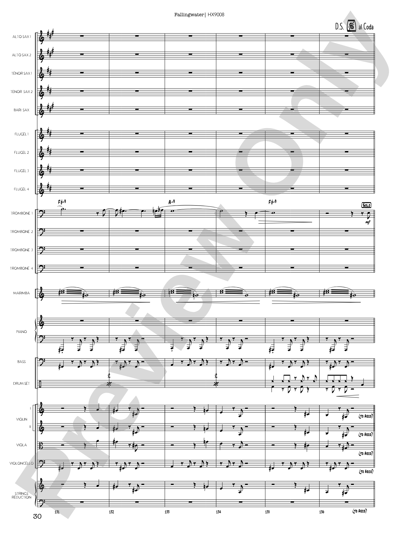 Fallingwater: Jazz Ensemble Conductor Score & Parts