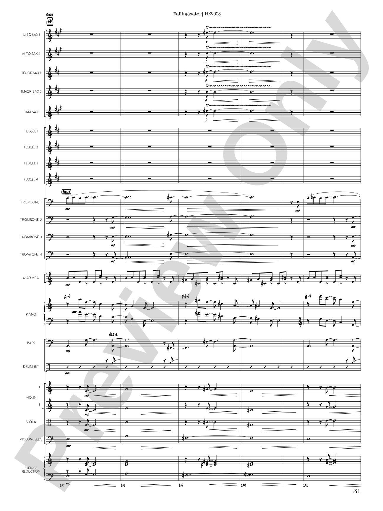 Fallingwater: Jazz Ensemble Conductor Score & Parts