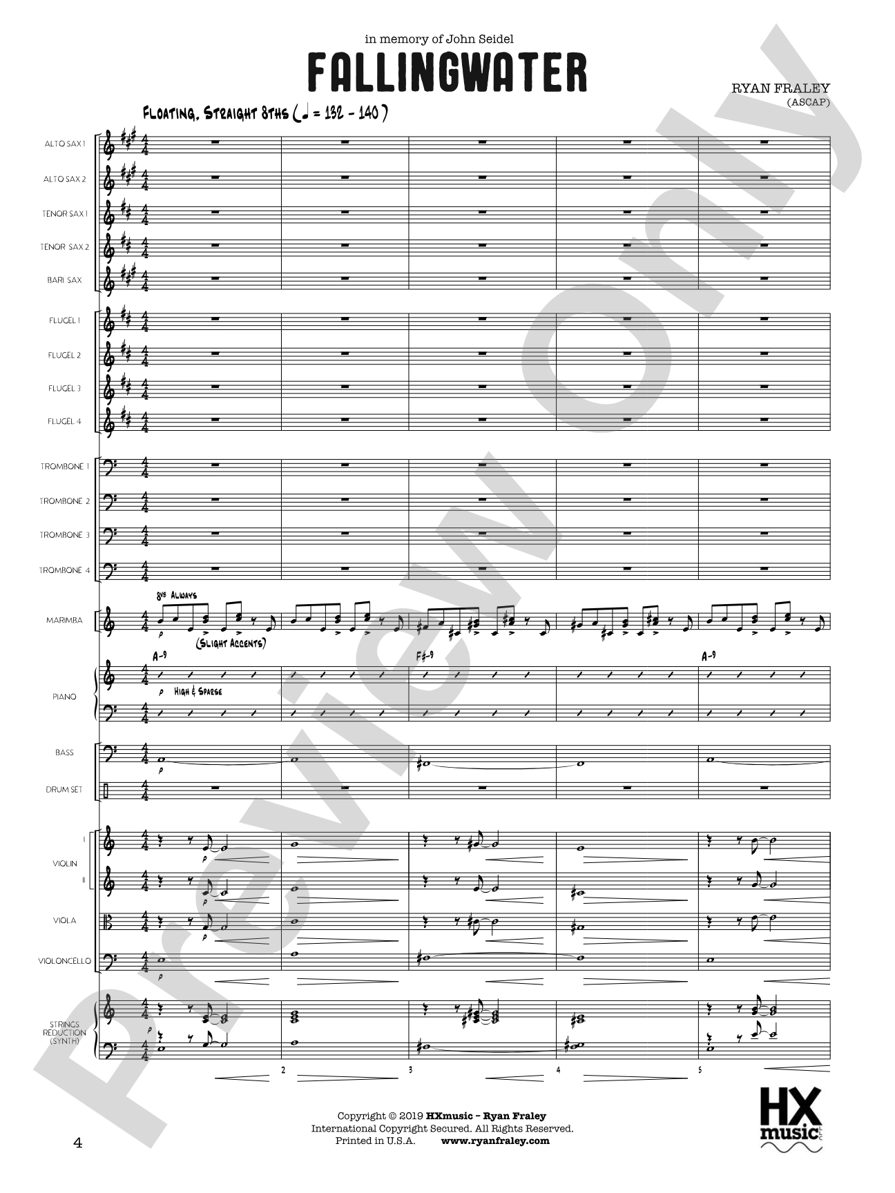 Fallingwater: Jazz Ensemble Conductor Score & Parts