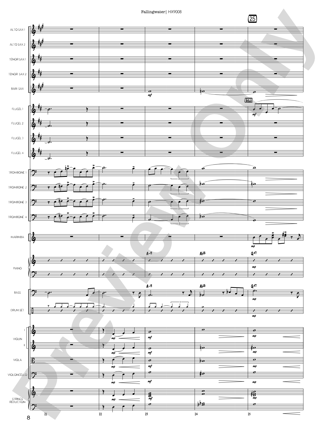 Fallingwater: Jazz Ensemble Conductor Score & Parts
