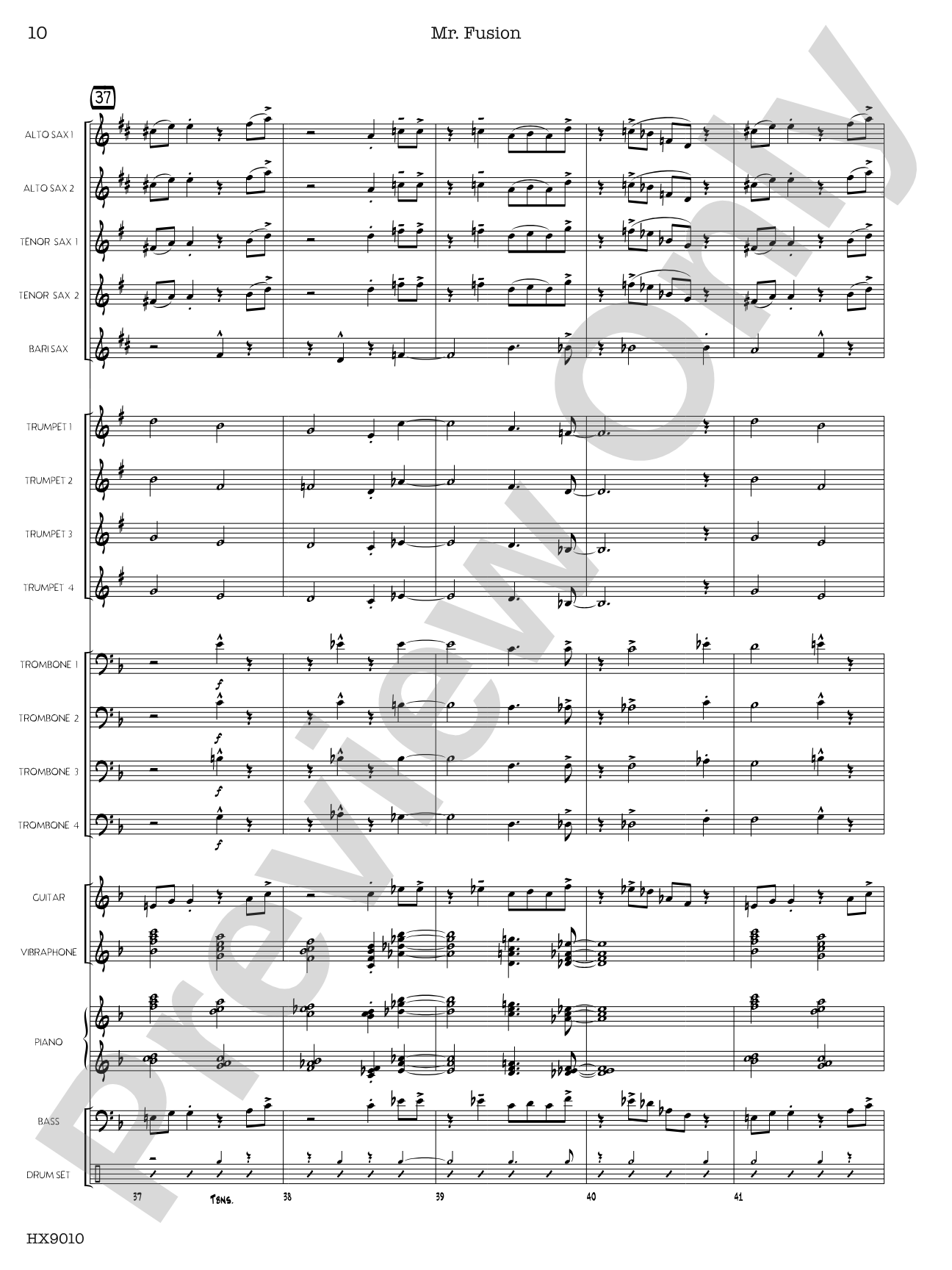 Mr. Fusion: Jazz Ensemble Conductor Score & Parts