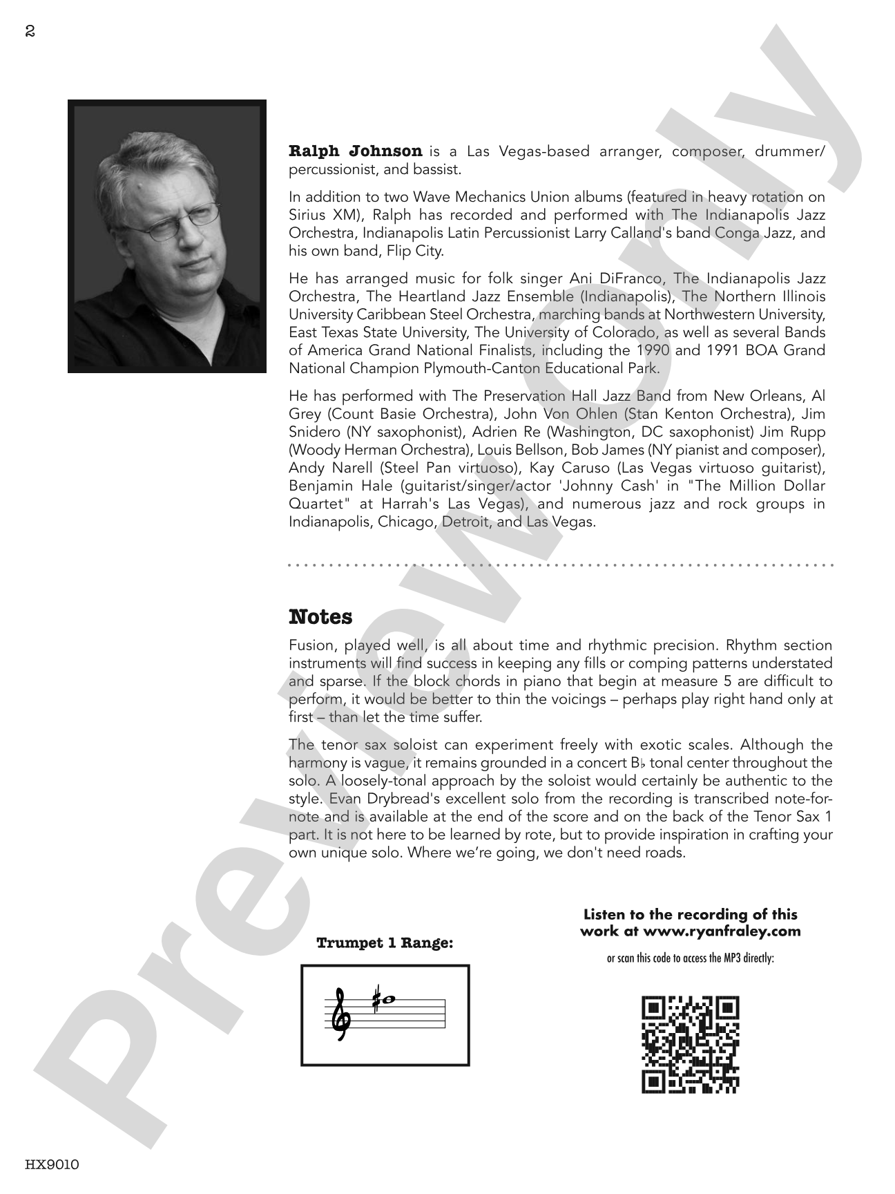 Mr. Fusion: Jazz Ensemble Conductor Score & Parts