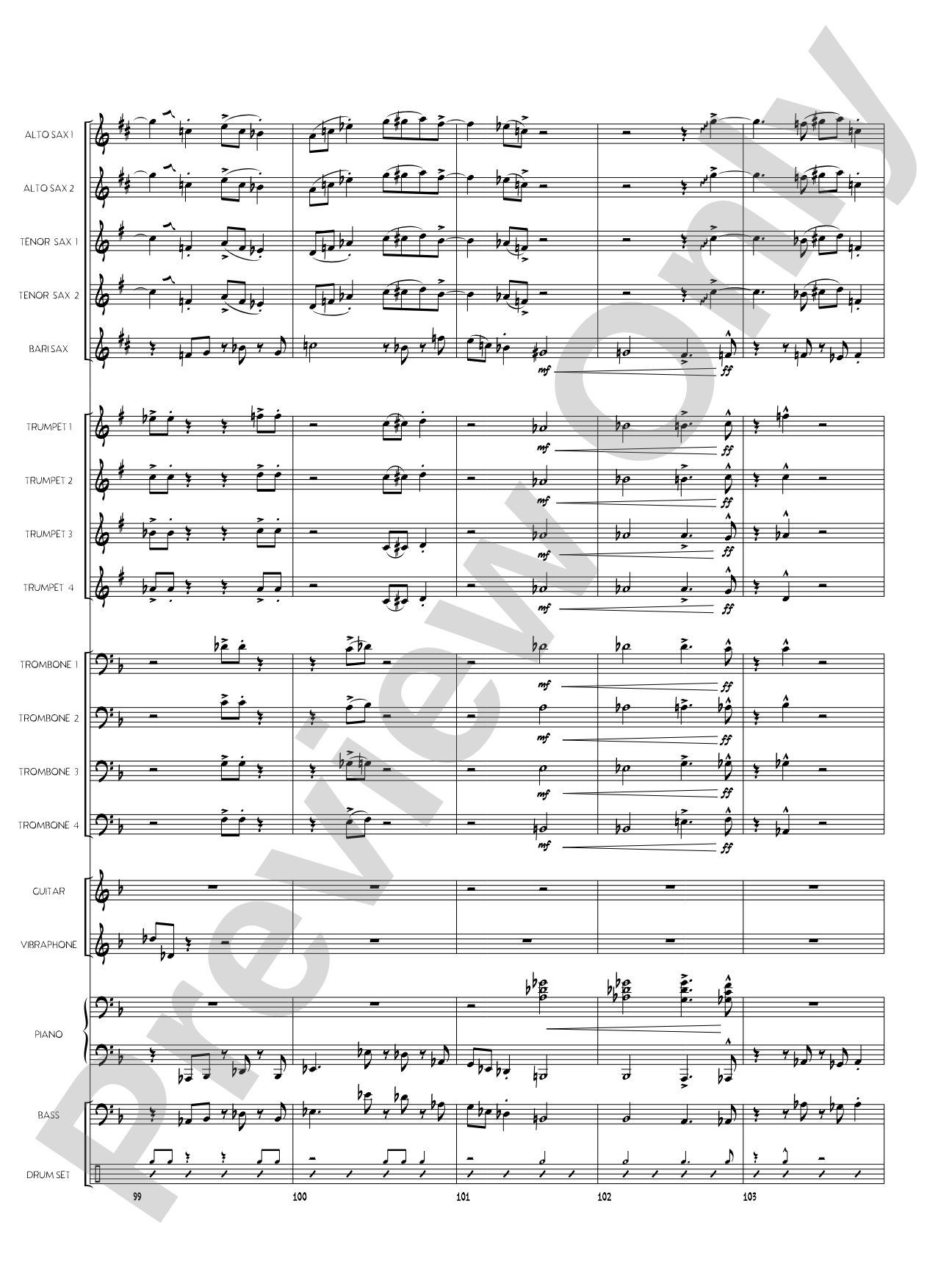 Mr. Fusion: Jazz Ensemble Conductor Score & Parts