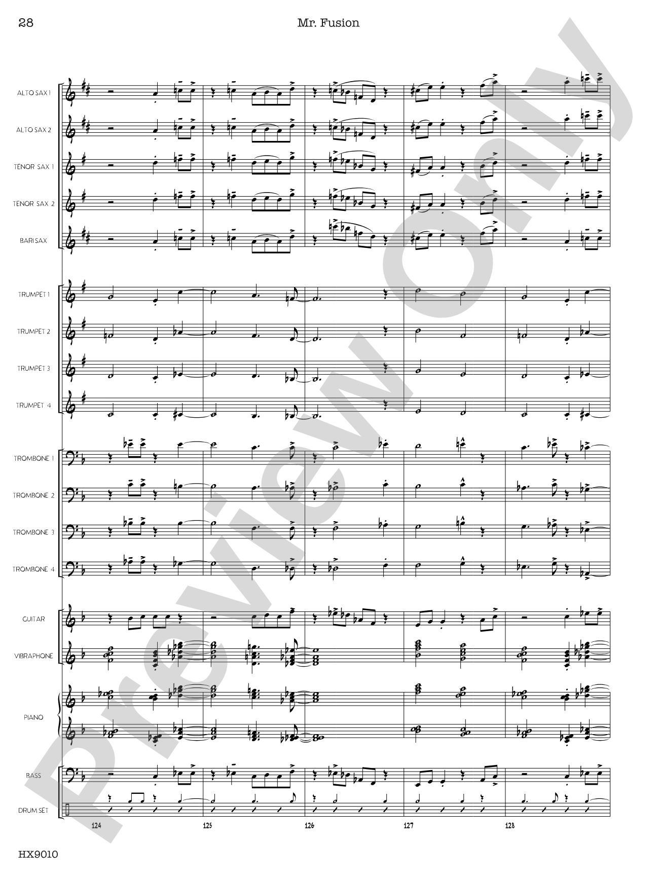 Mr. Fusion: Jazz Ensemble Conductor Score & Parts