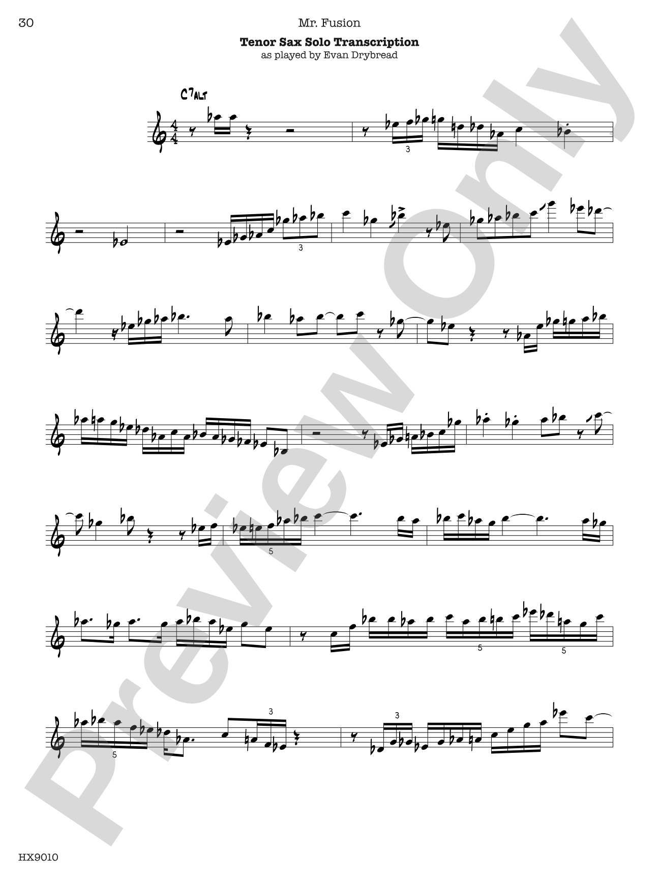 Mr. Fusion: Jazz Ensemble Conductor Score & Parts