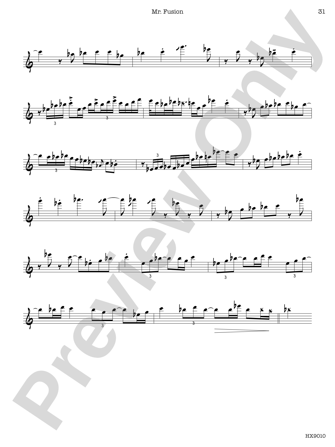 Mr. Fusion: Jazz Ensemble Conductor Score & Parts