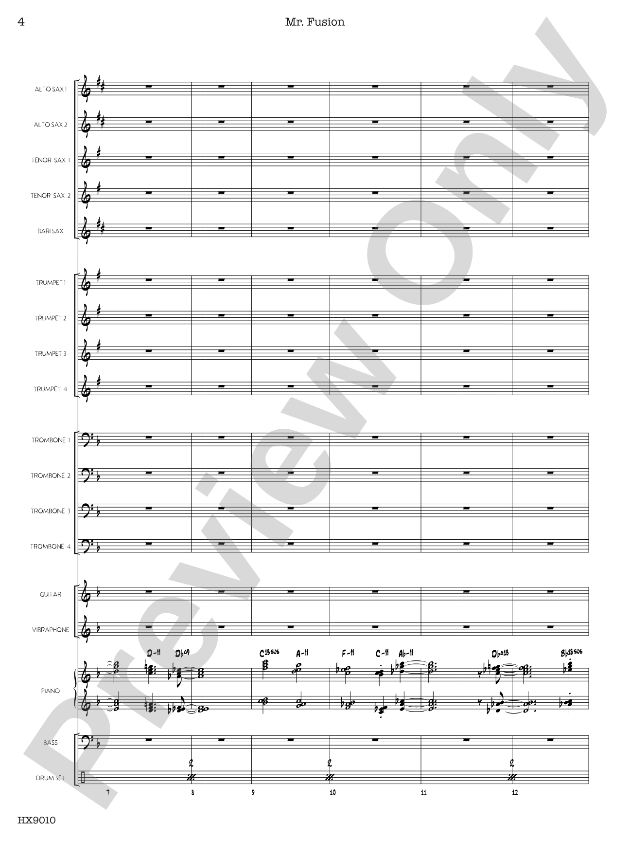 Mr. Fusion: Jazz Ensemble Conductor Score & Parts