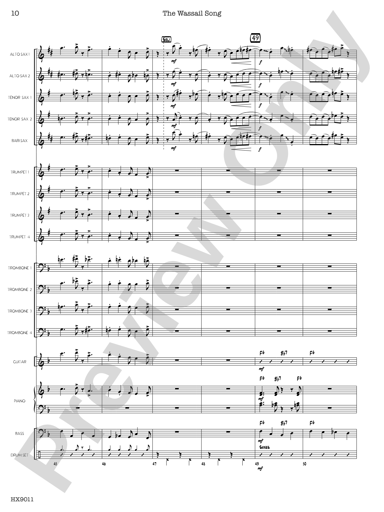The Wassail Song: Score