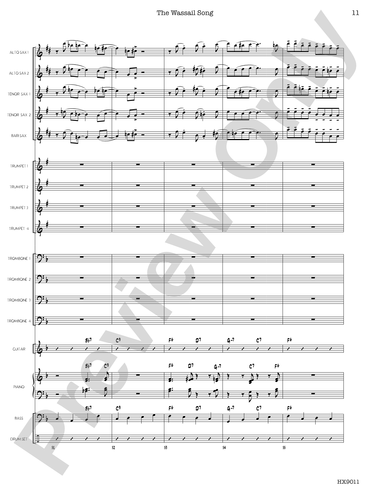 The Wassail Song: Score