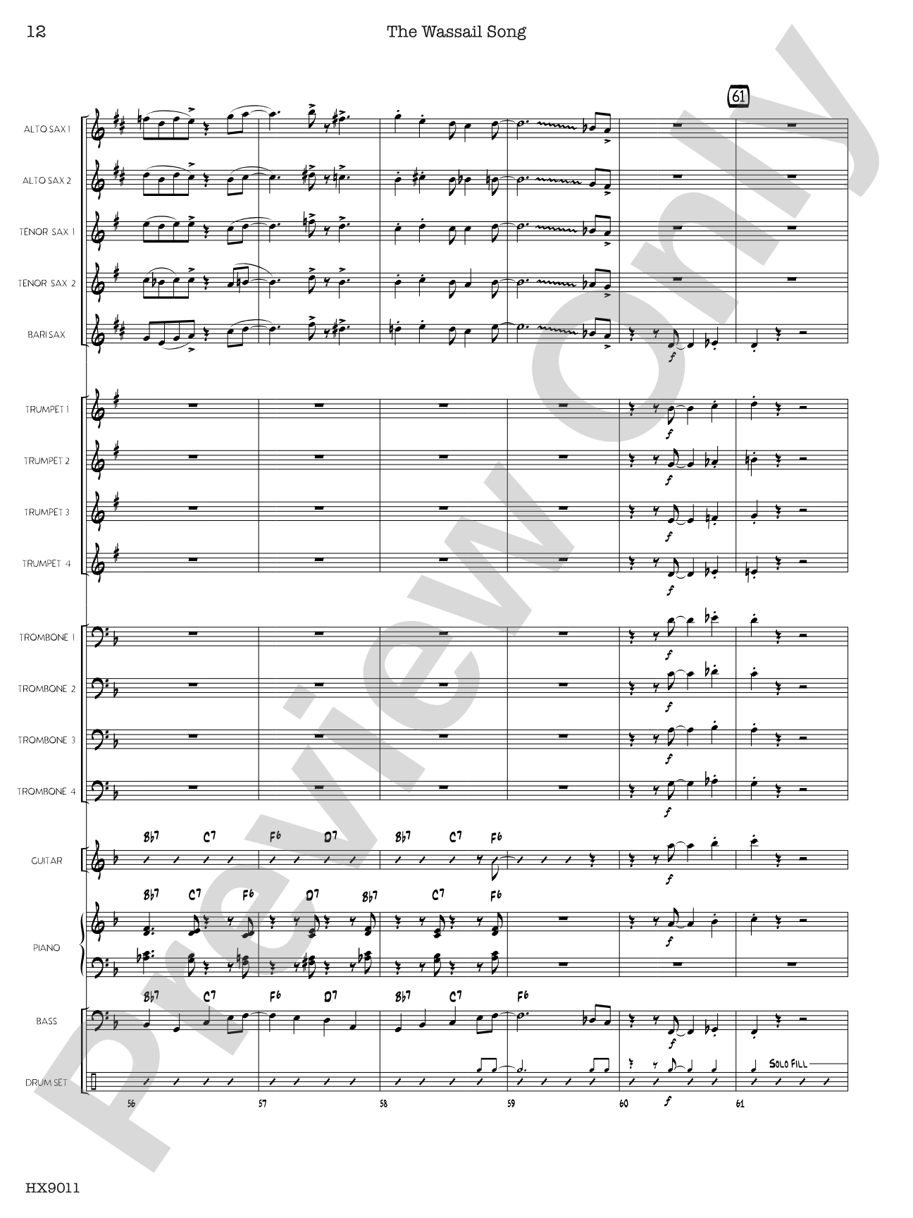 The Wassail Song: Score