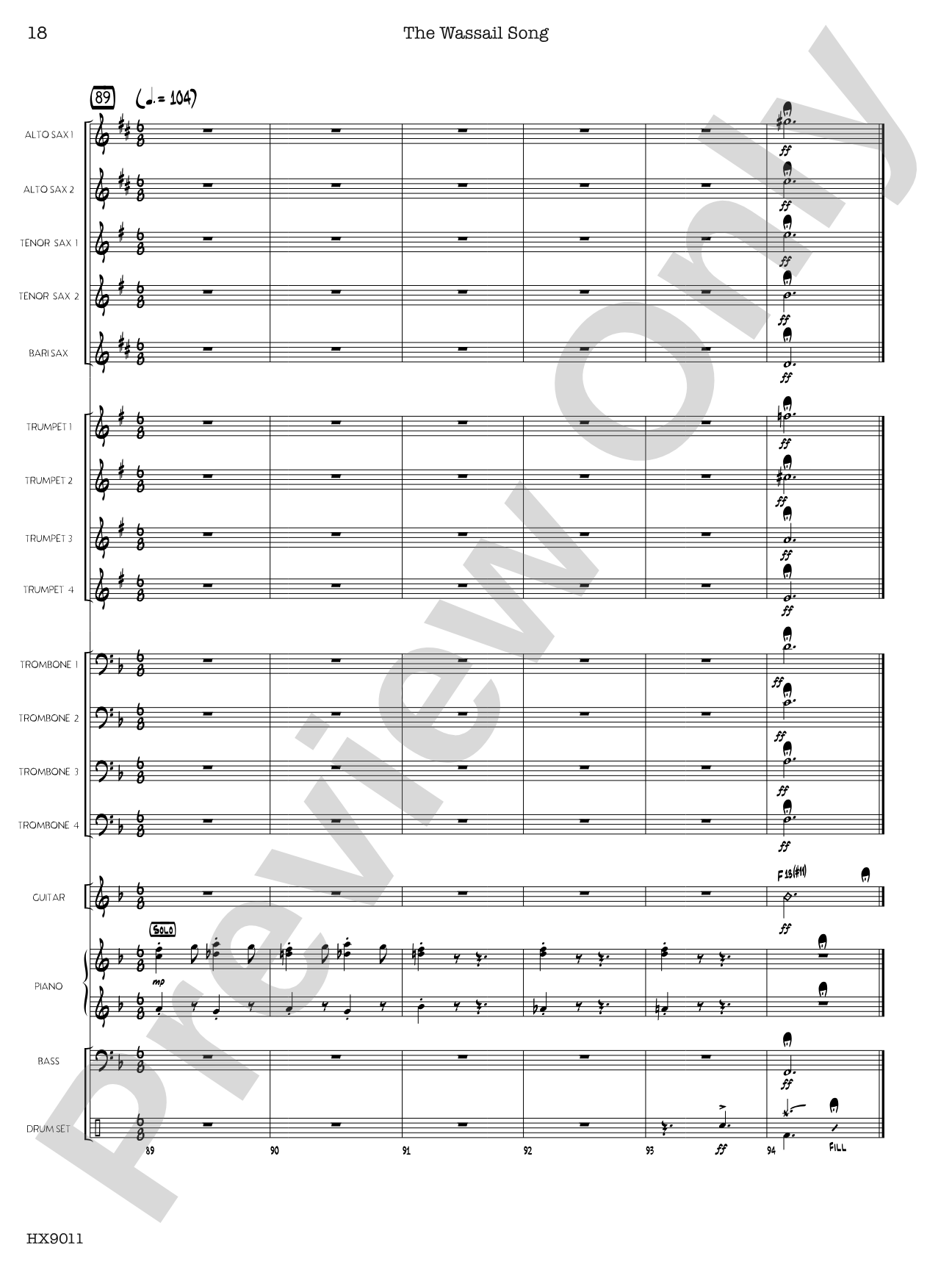 The Wassail Song: Score