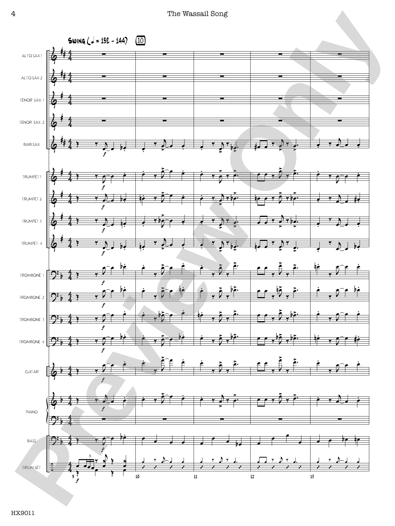 The Wassail Song: Score