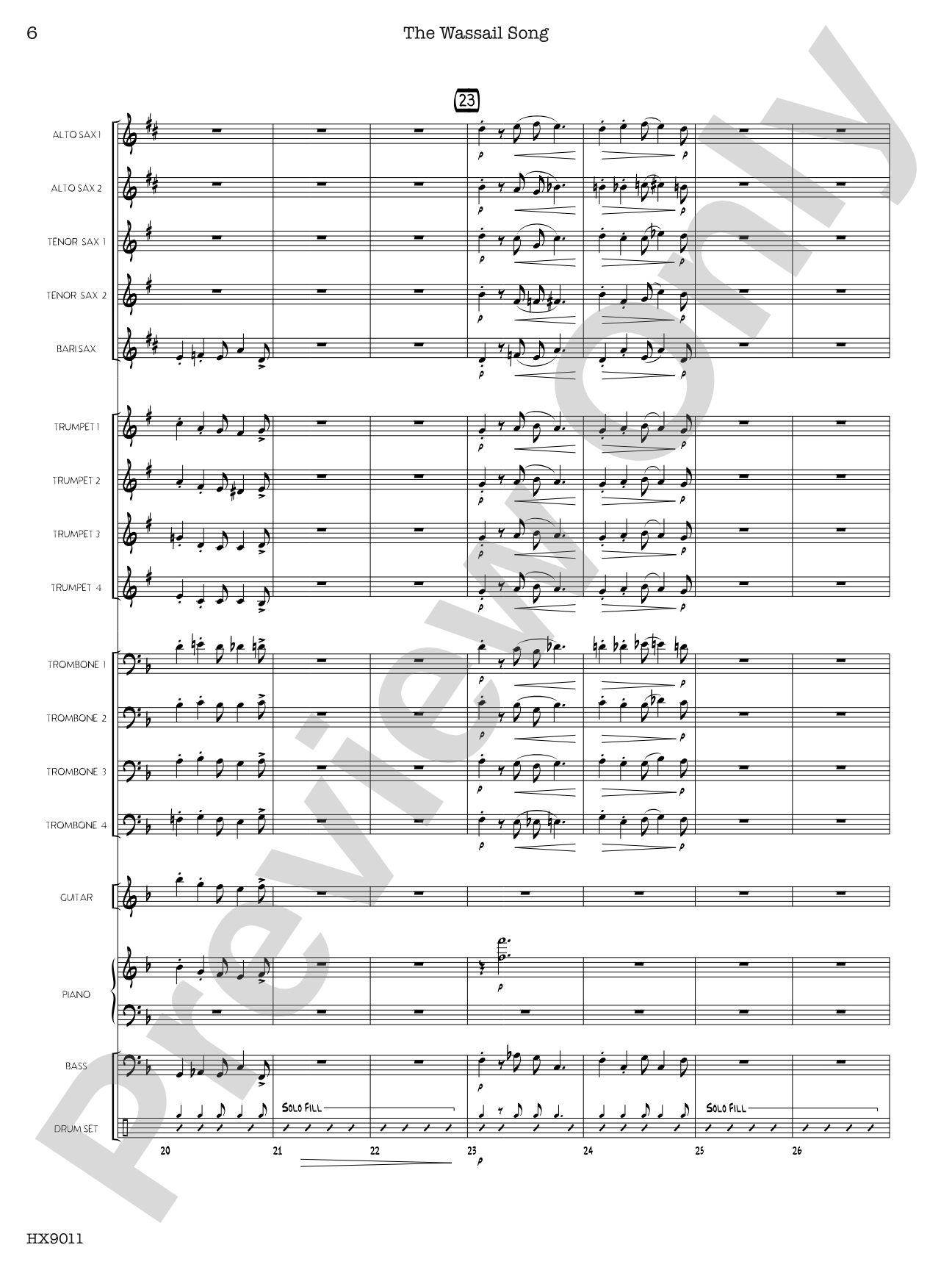 The Wassail Song: Score