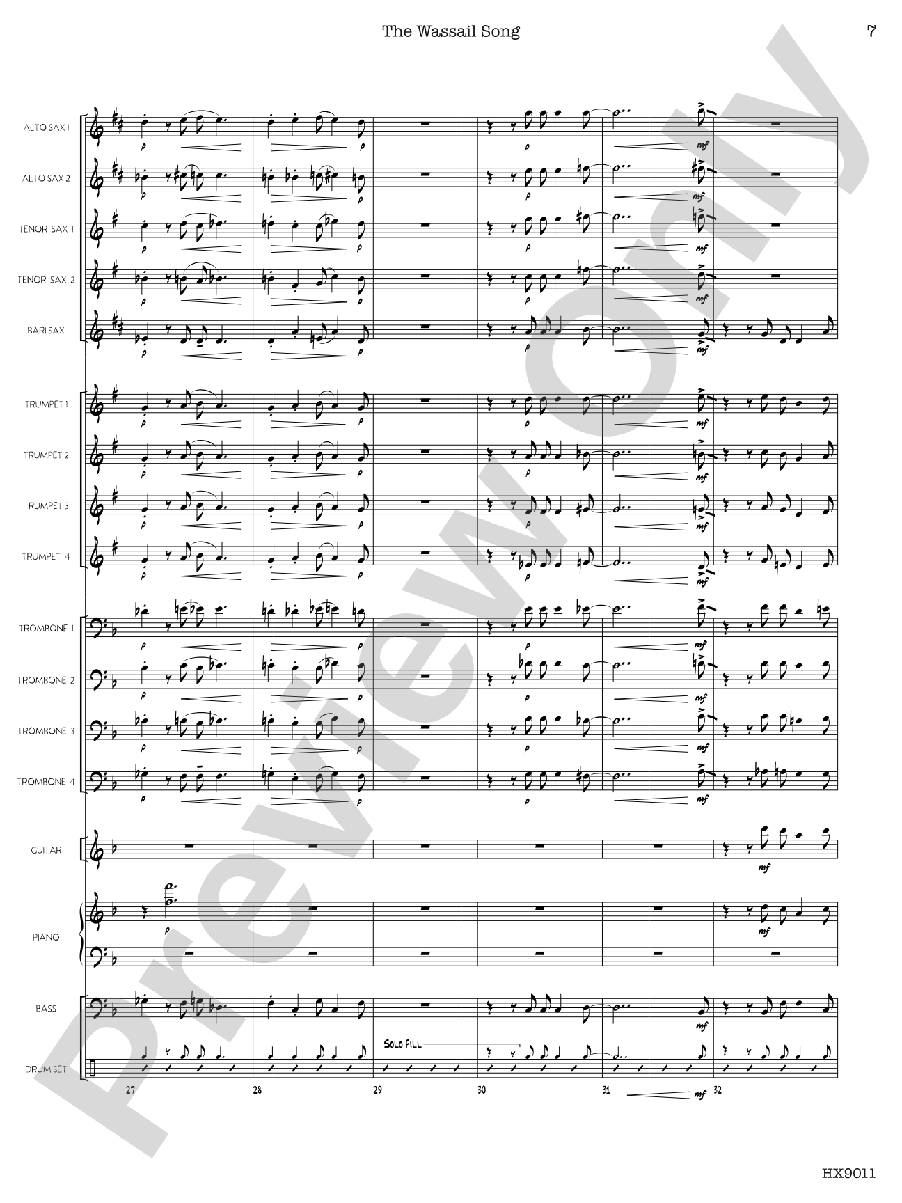 The Wassail Song: Score