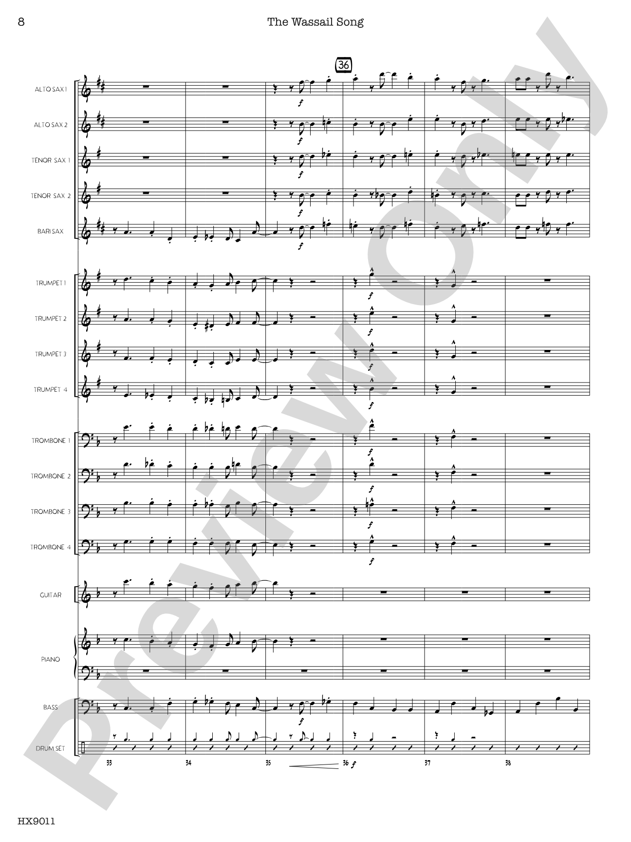 The Wassail Song: Score