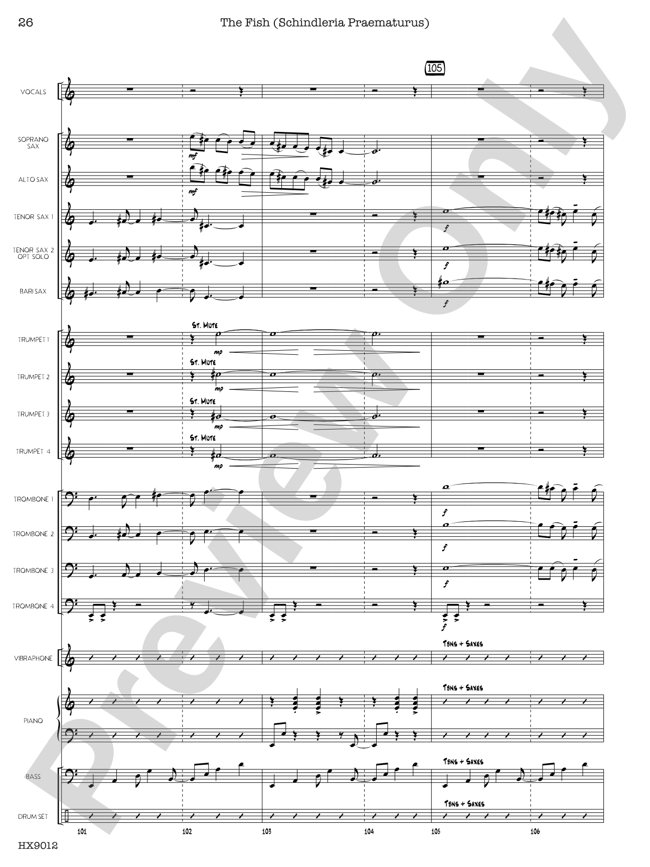 Long Distance Runaround: Jazz Ensemble Conductor Score & Parts