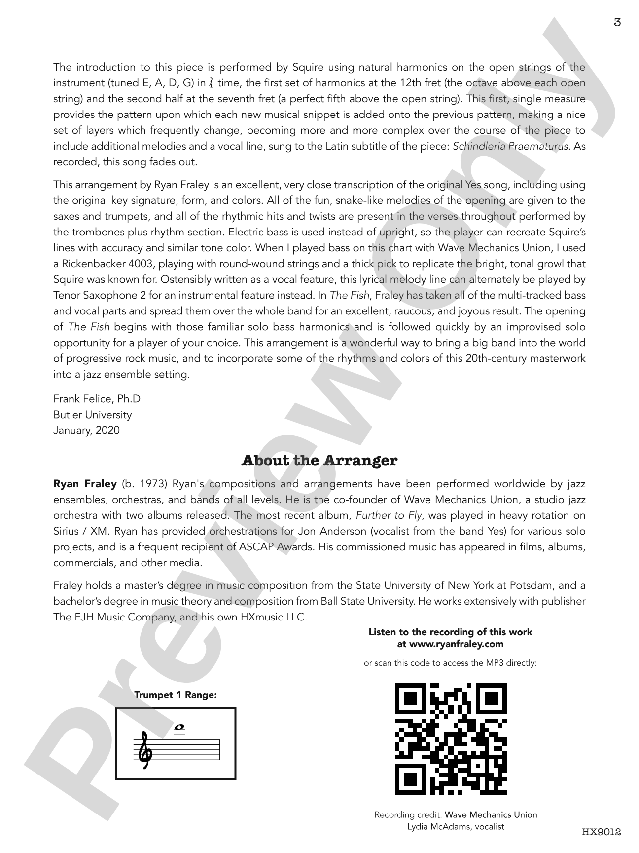 Long Distance Runaround: Jazz Ensemble Conductor Score & Parts