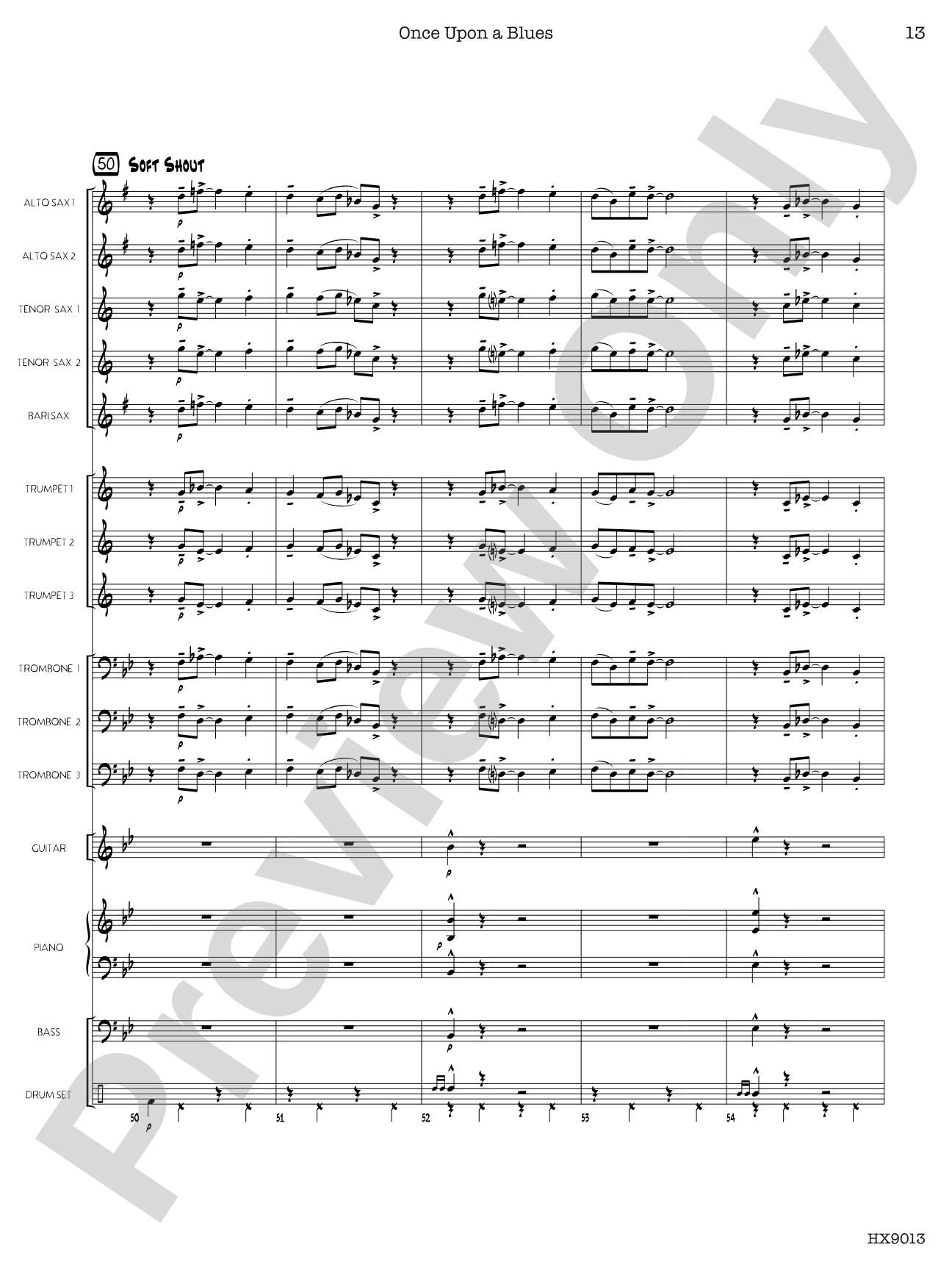 Once Upon a Blues: Jazz Ensemble Conductor Score & Parts