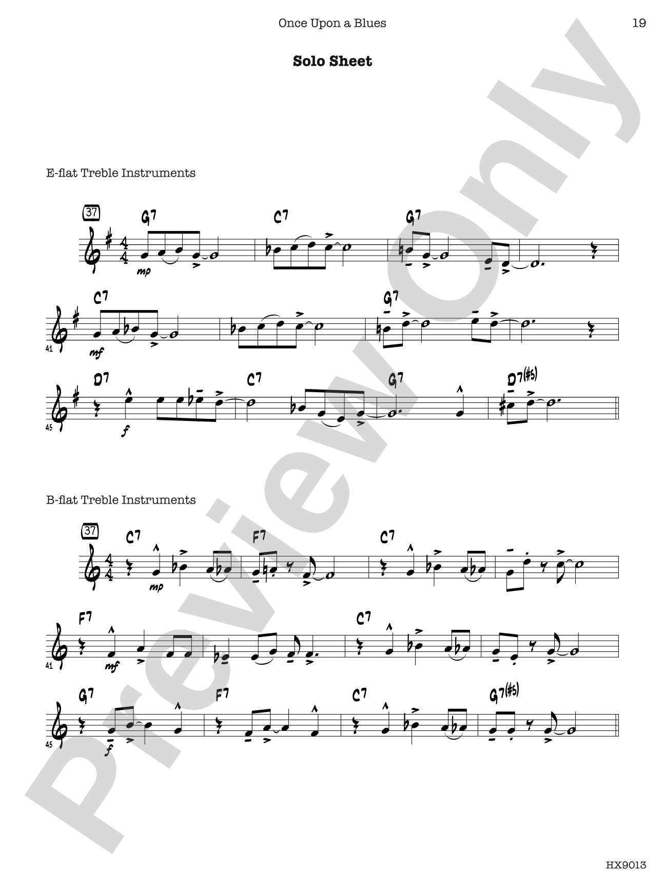 Once Upon a Blues: Jazz Ensemble Conductor Score & Parts