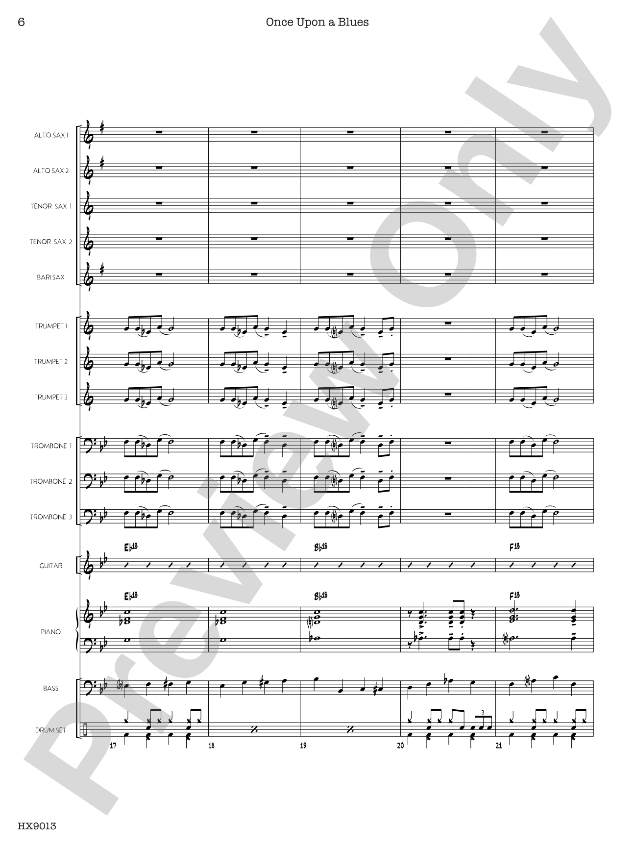Once Upon a Blues: Jazz Ensemble Conductor Score & Parts