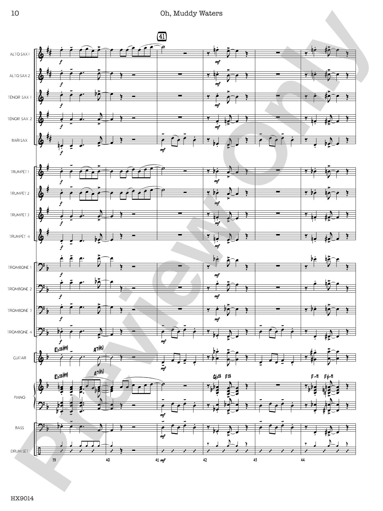 Oh, Muddy Waters: Jazz Ensemble Conductor Score & Parts