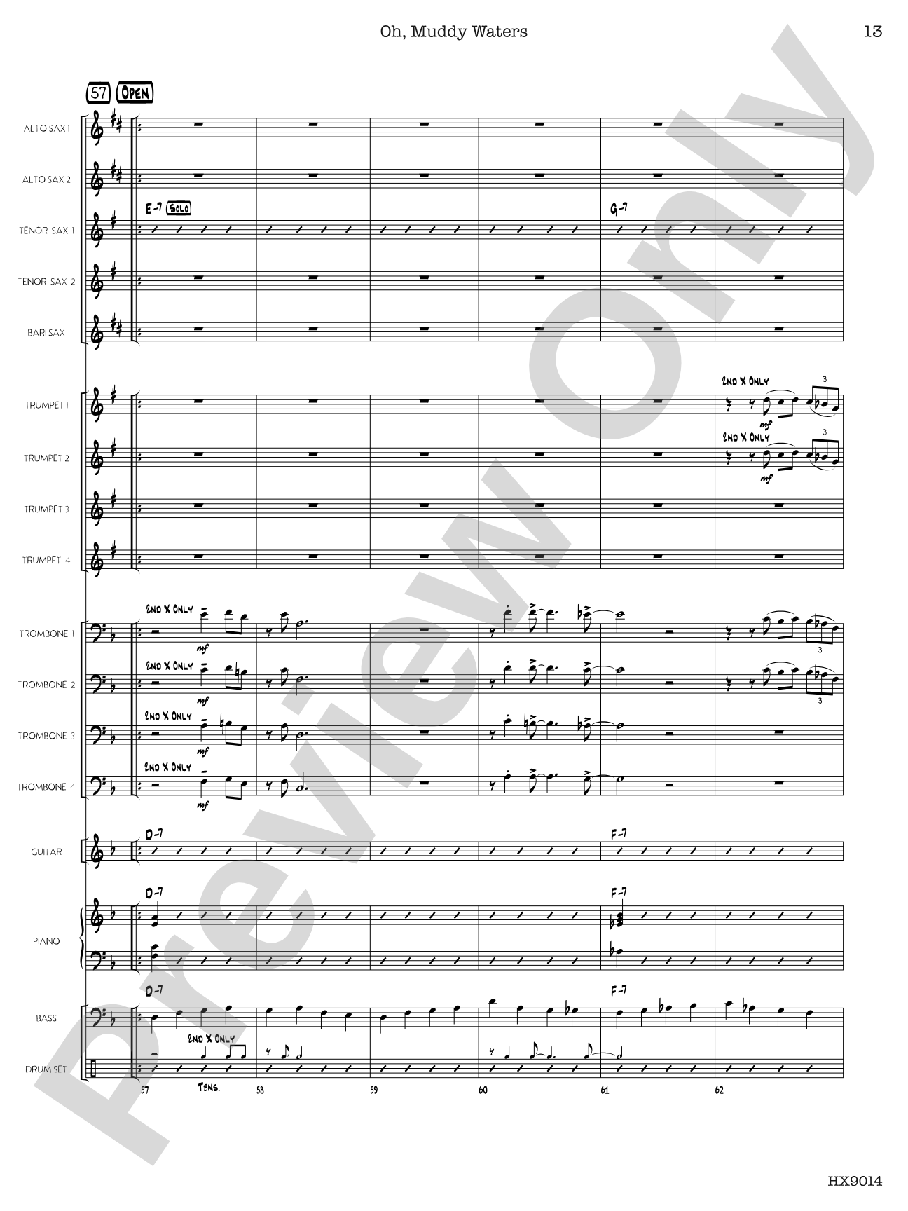 Oh, Muddy Waters: Jazz Ensemble Conductor Score & Parts