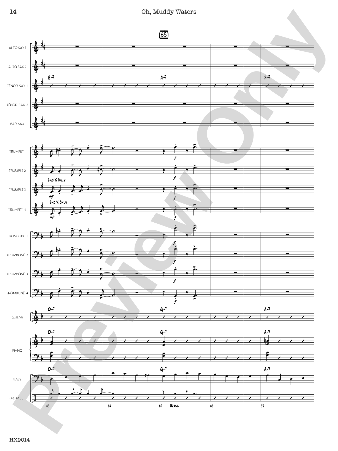 Oh, Muddy Waters: Jazz Ensemble Conductor Score & Parts