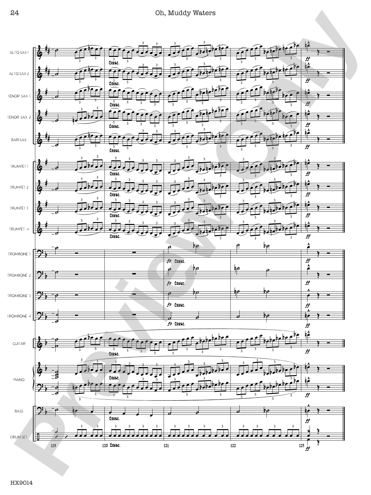 Oh, Muddy Waters: Jazz Ensemble Conductor Score & Parts