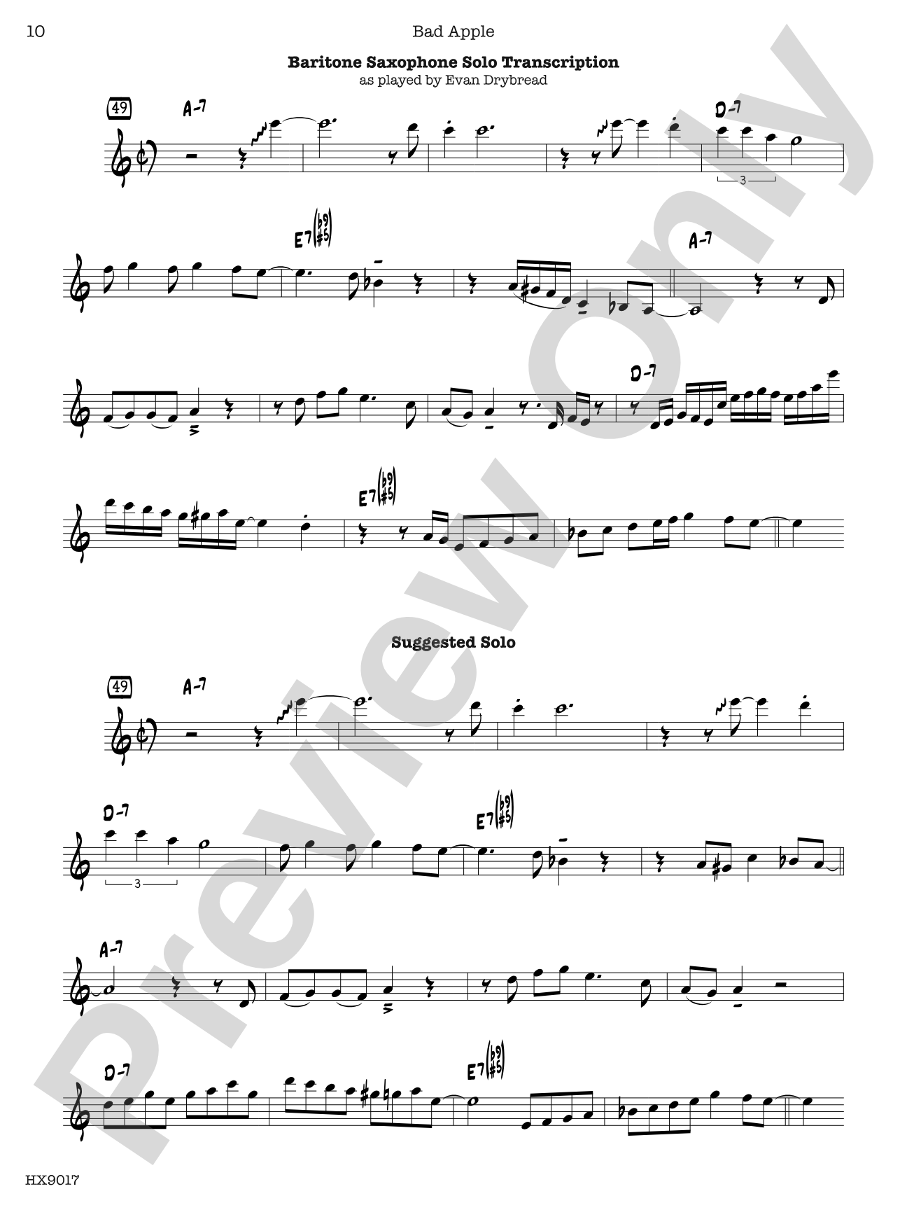 Bad Apple: Jazz Ensemble Conductor Score & Parts