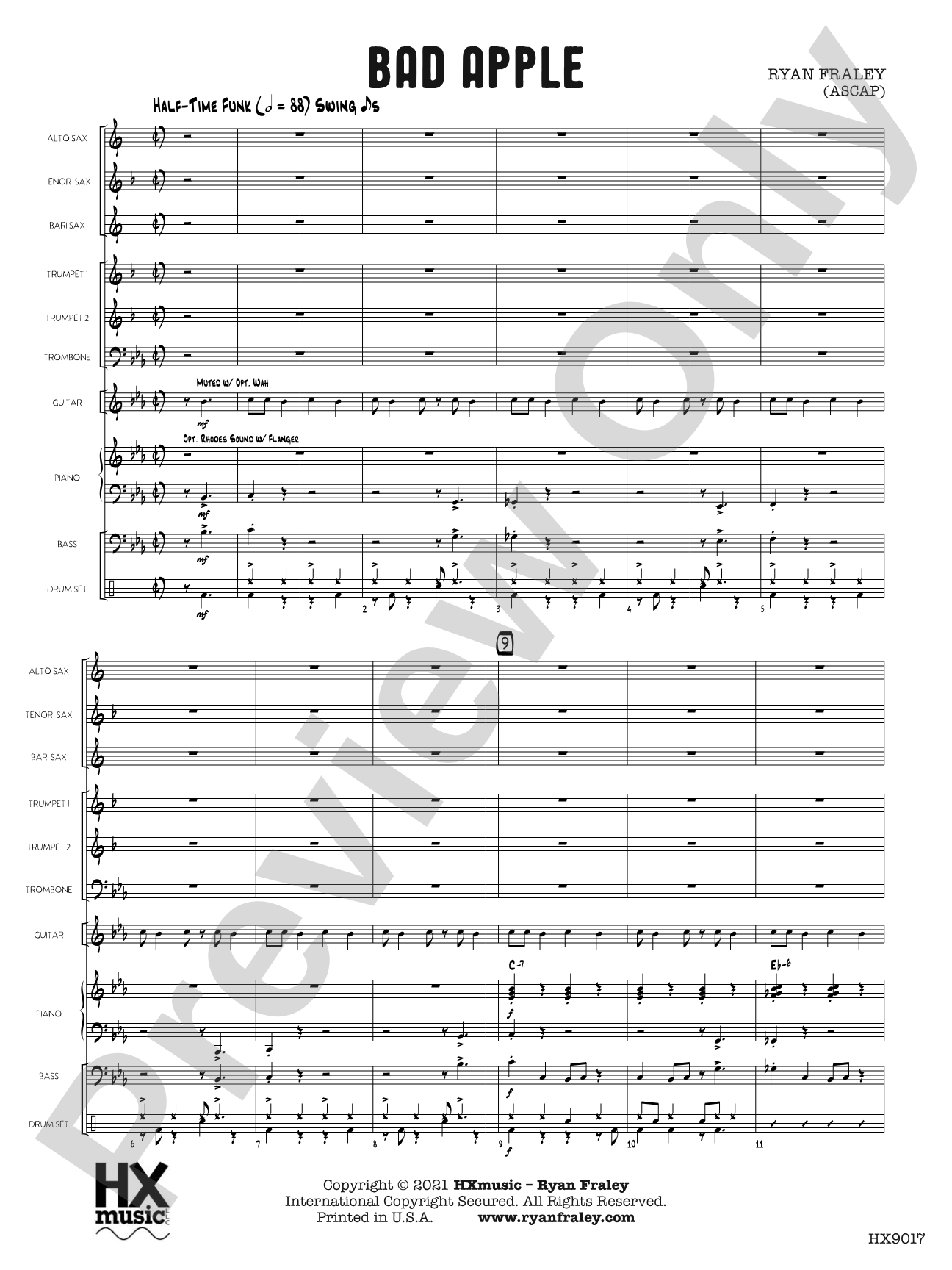 Bad Apple: Jazz Ensemble Conductor Score & Parts