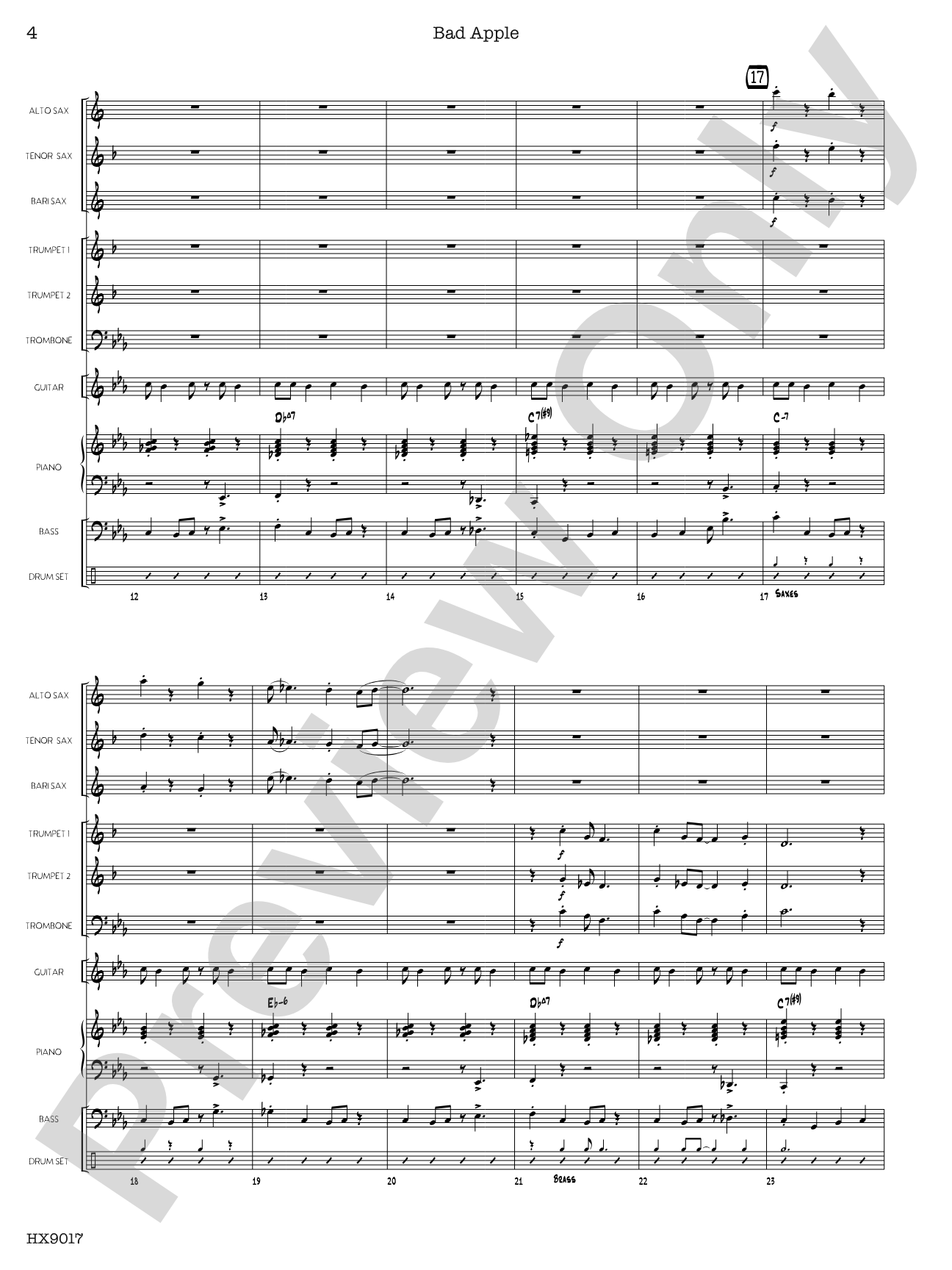 Bad Apple: Jazz Ensemble Conductor Score & Parts
