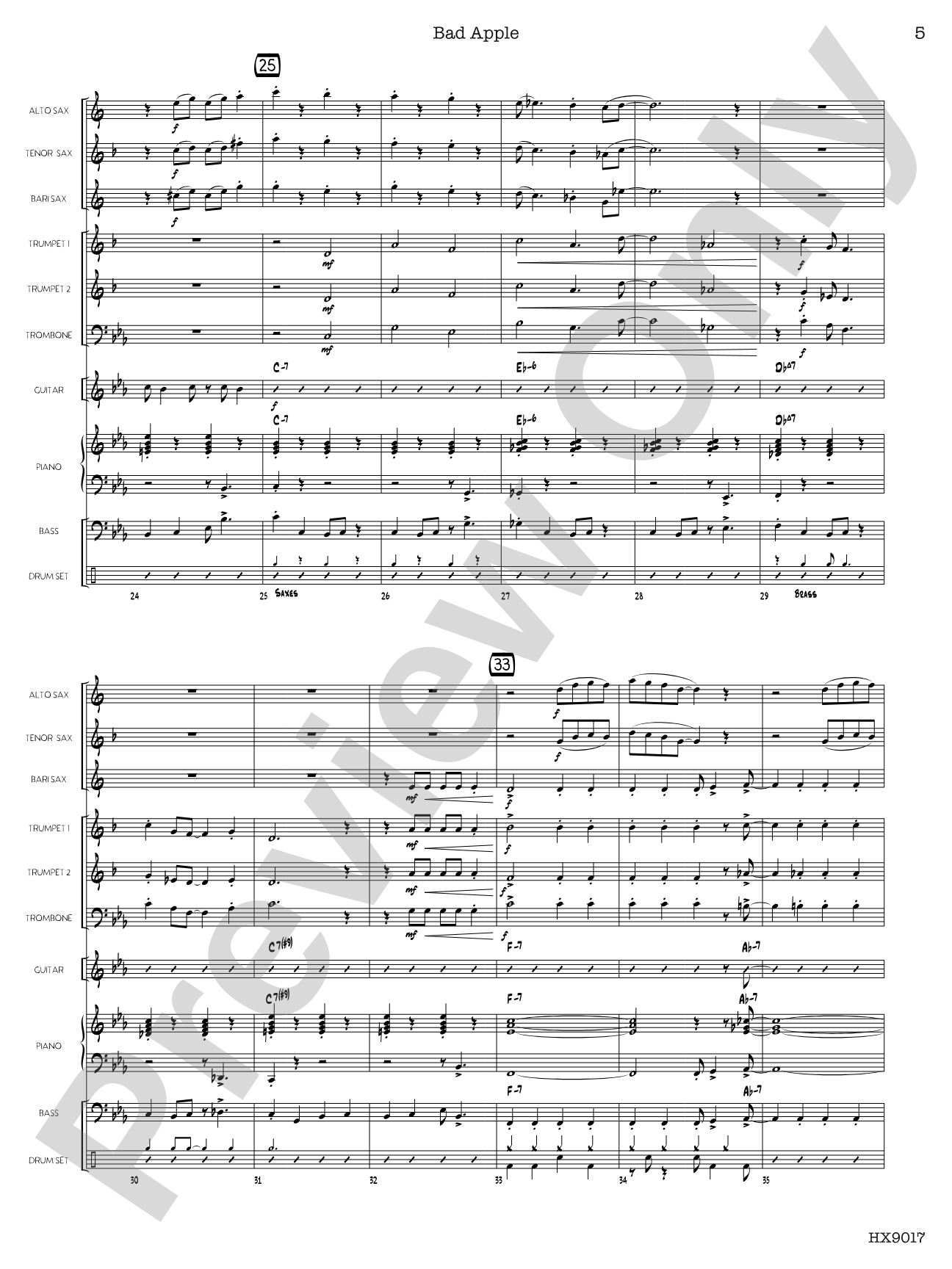 Bad Apple: Jazz Ensemble Conductor Score & Parts