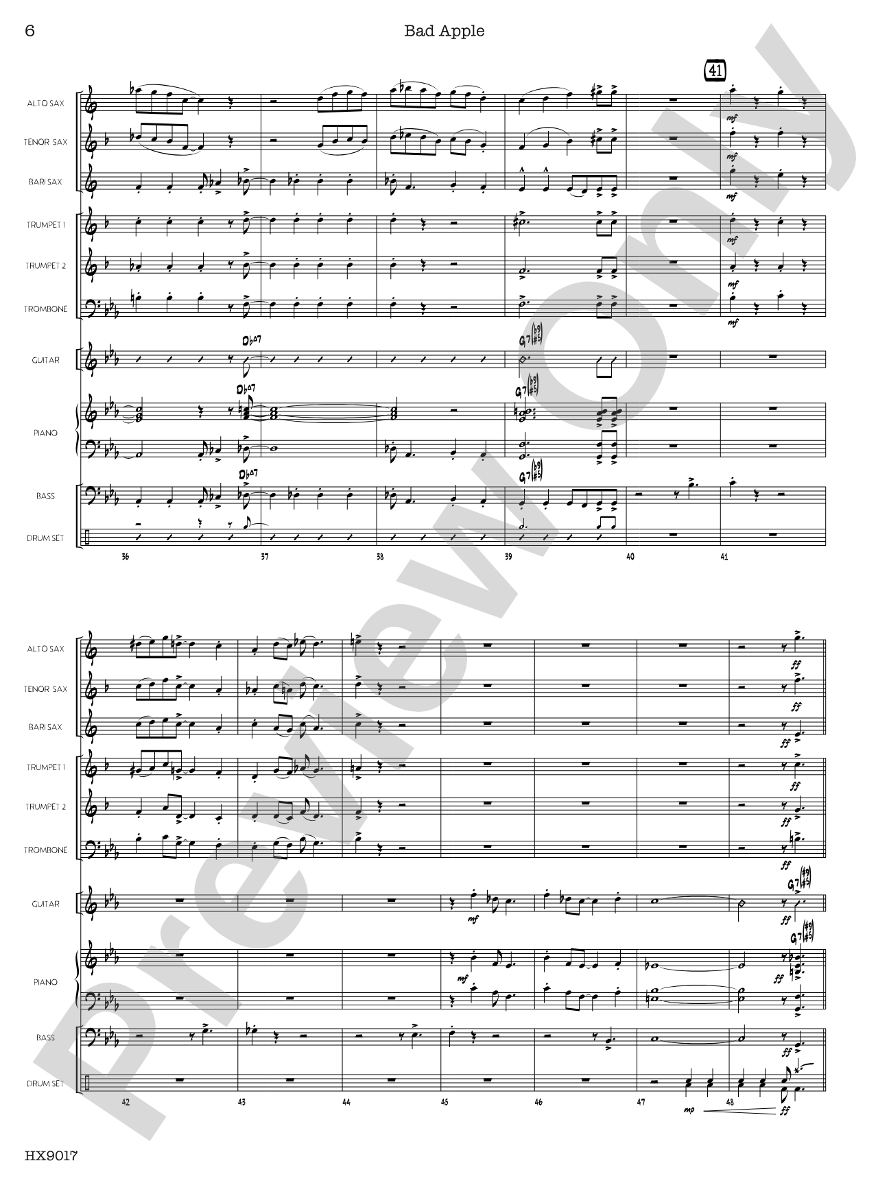 Bad Apple: Jazz Ensemble Conductor Score & Parts